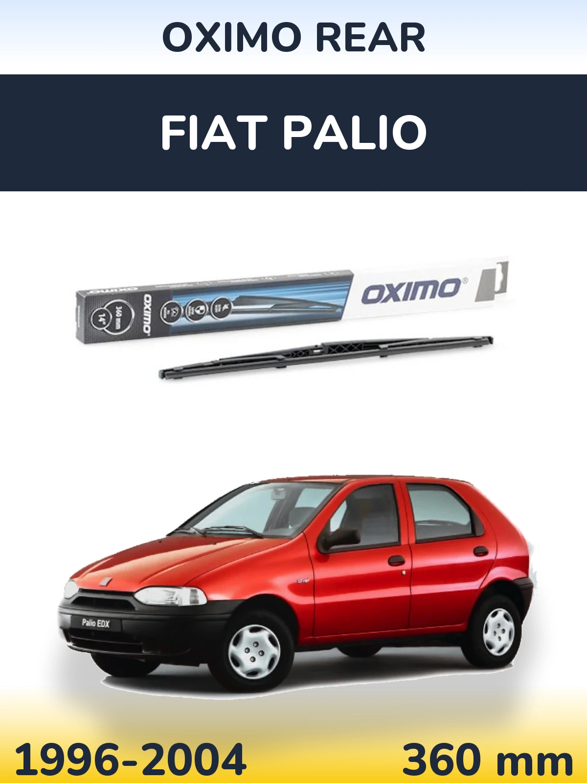 Rear wiper blade Oximo Rear 360 mm for Fiat Palio 1996-2004