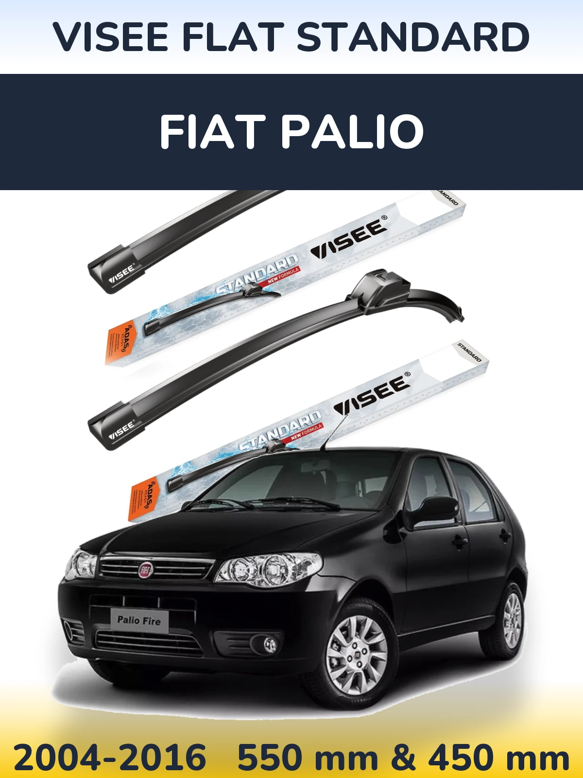 Torkarblad VISEE FLAT STANDARD för Fiat Palio