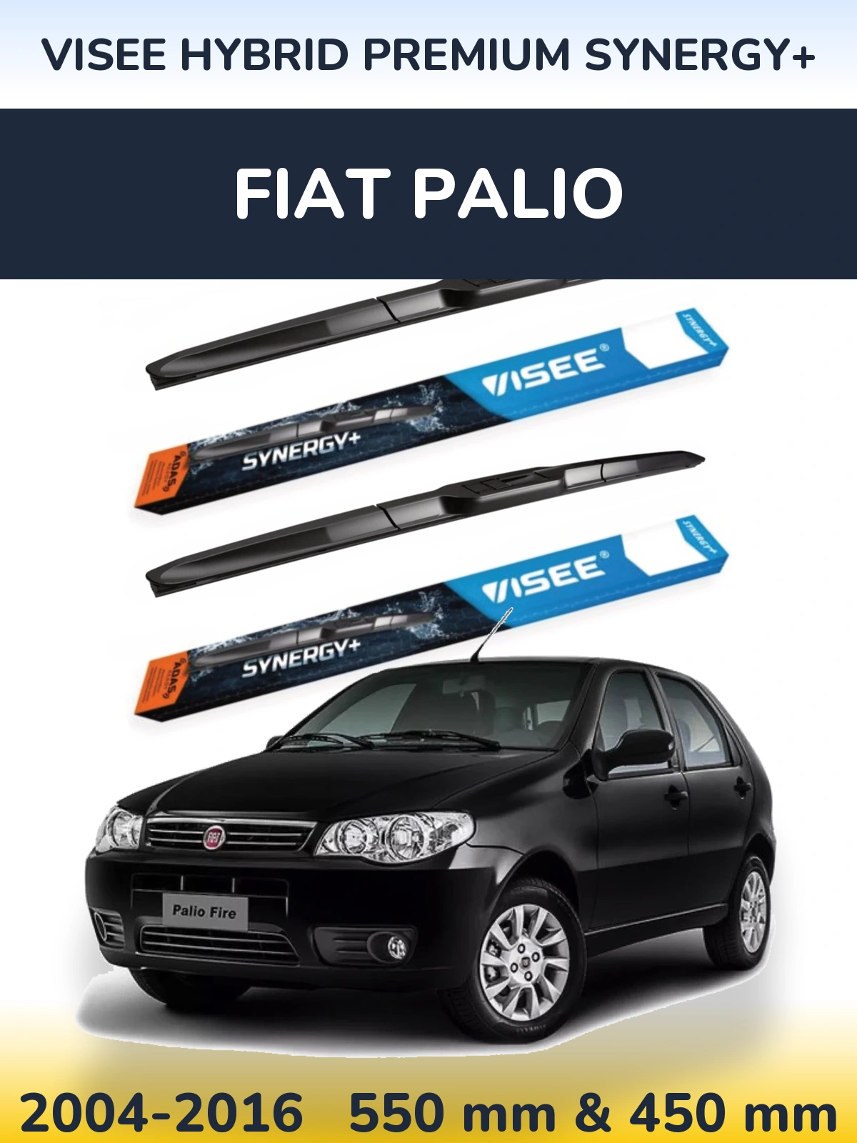 Torkarblad VISEE HYBRID PREMIUM SYNERGY+ för Fiat Palio