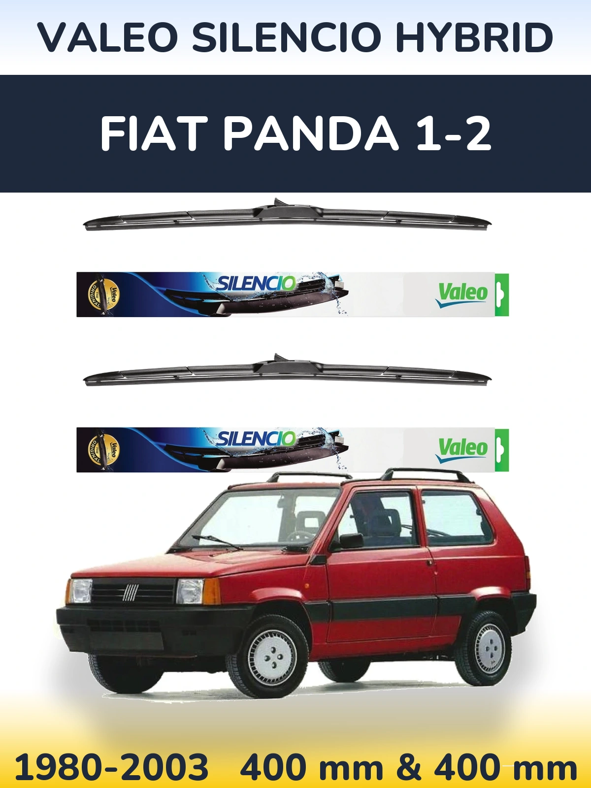 Torkarblad Valeo Silencio Hybrid för Fiat Panda 1-2