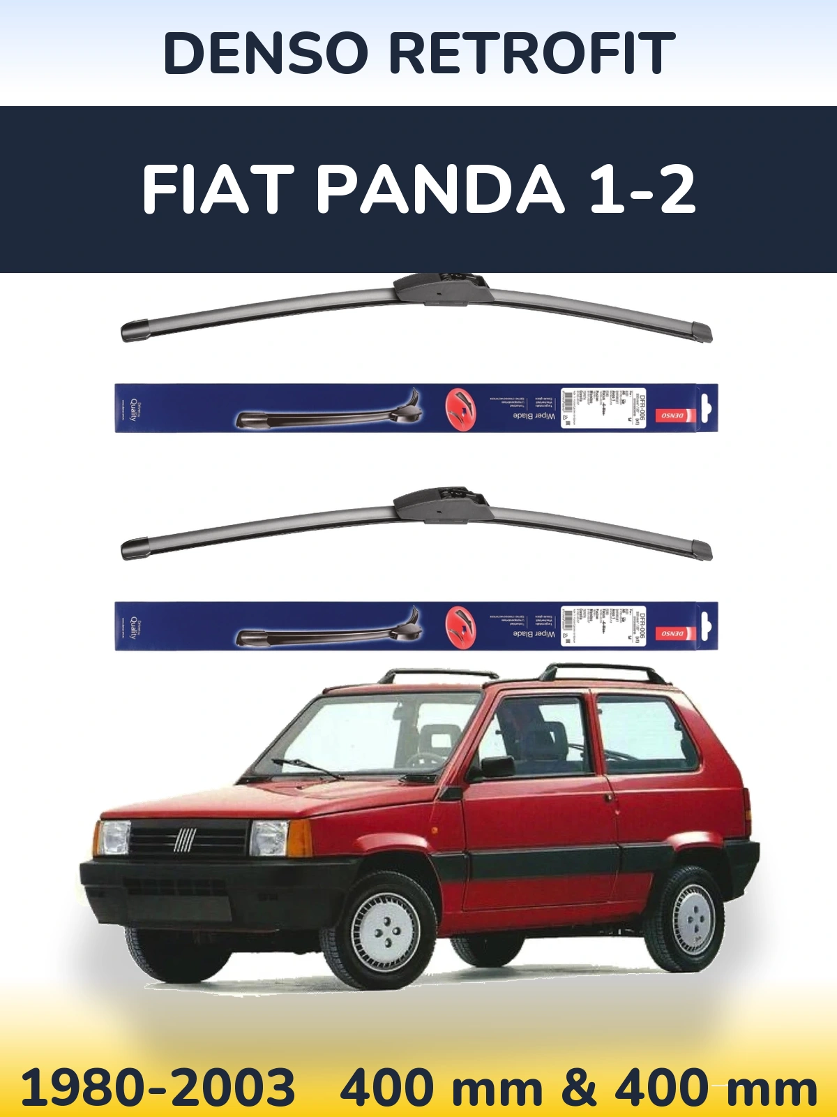 Torkarblad Denso Retrofit för Fiat Panda 1-2