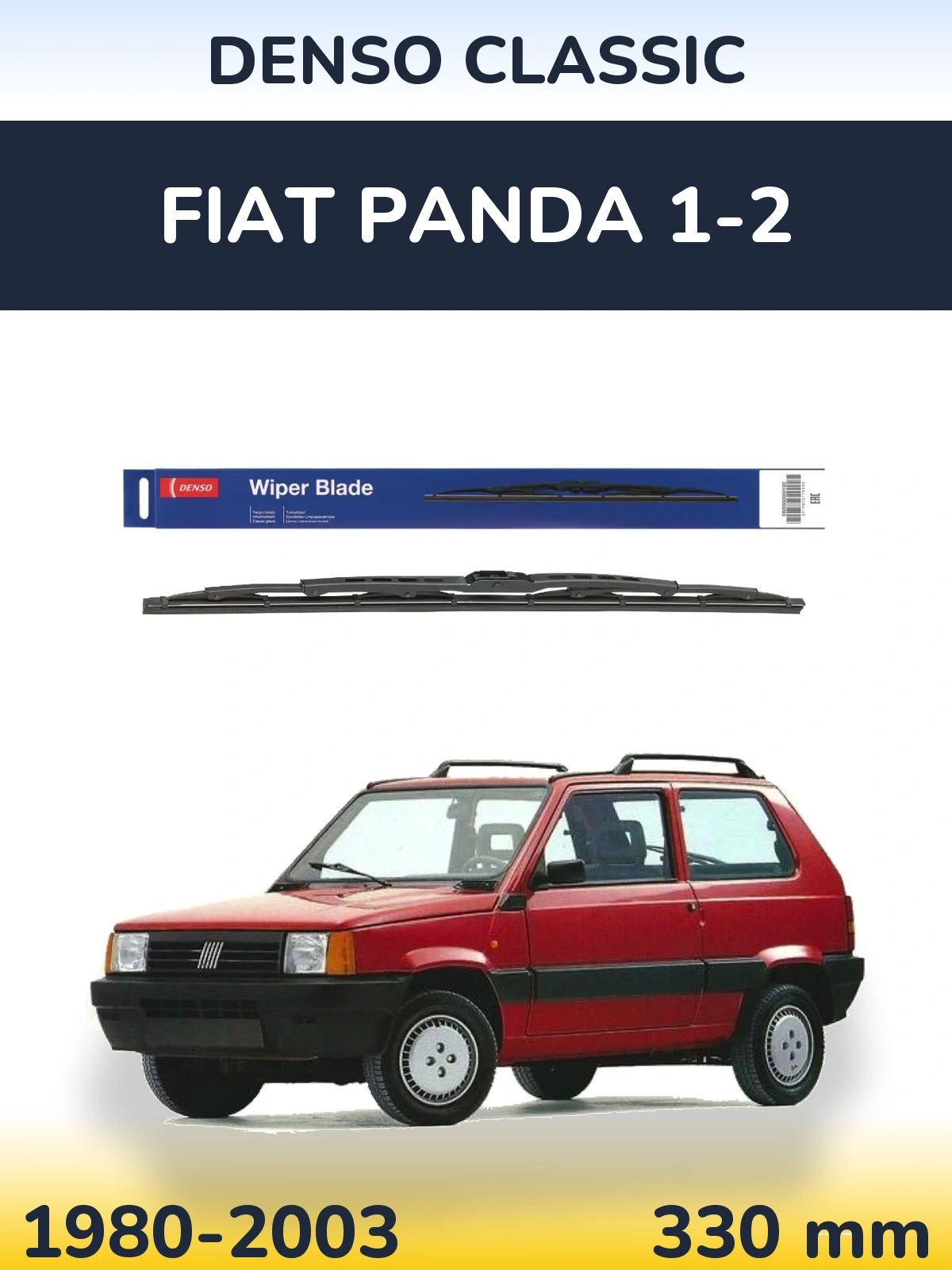 Torkarblad Denso Classic för Fiat Panda 1-2