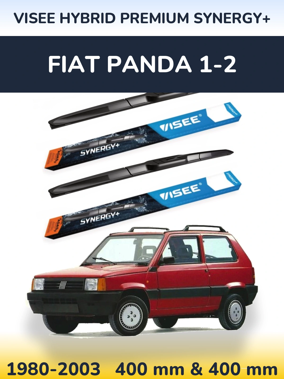 Torkarblad VISEE HYBRID PREMIUM SYNERGY+ för Fiat Panda 1-2