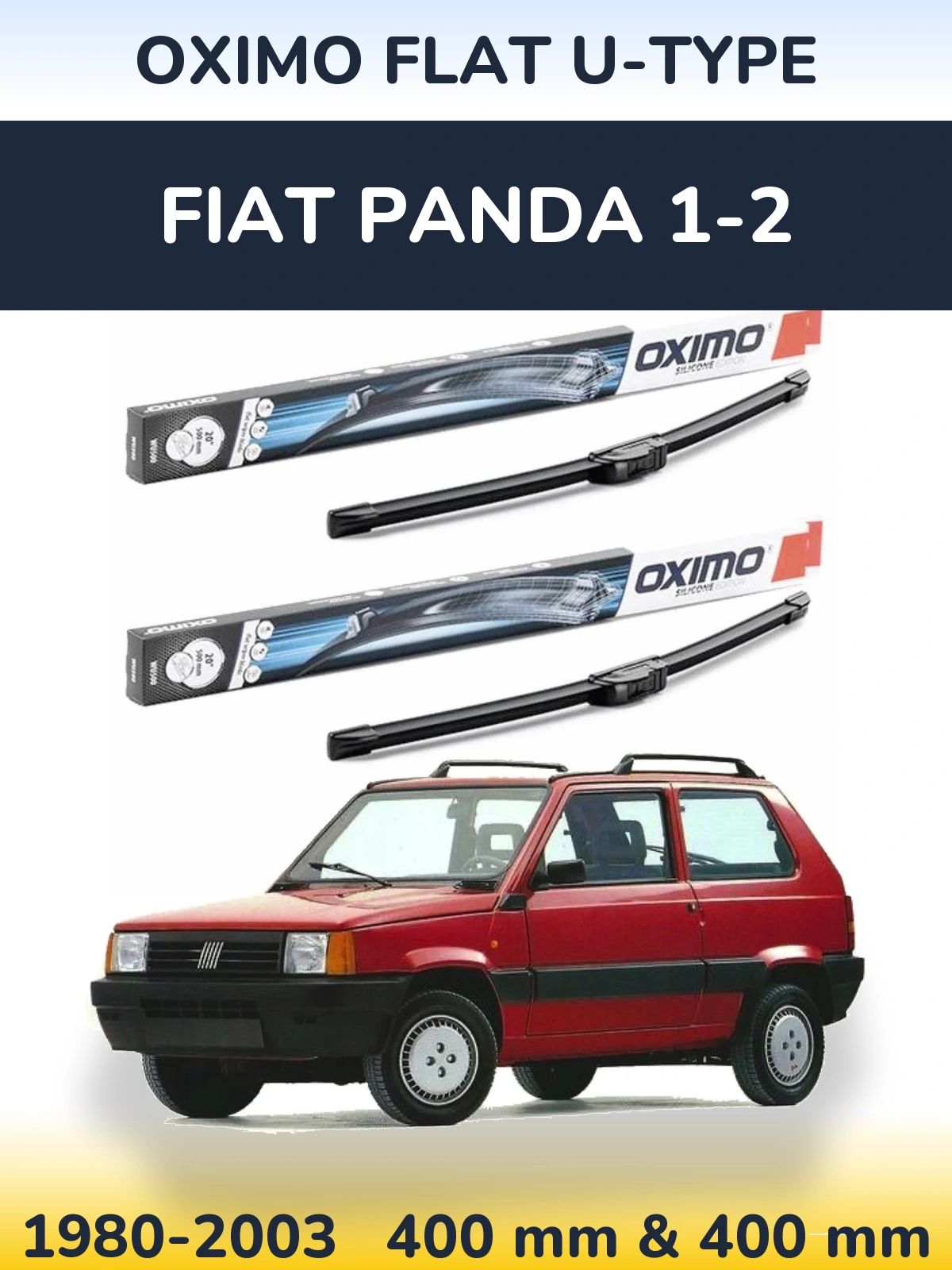 Torkarblad Oximo Flat U-type för Fiat Panda 1-2
