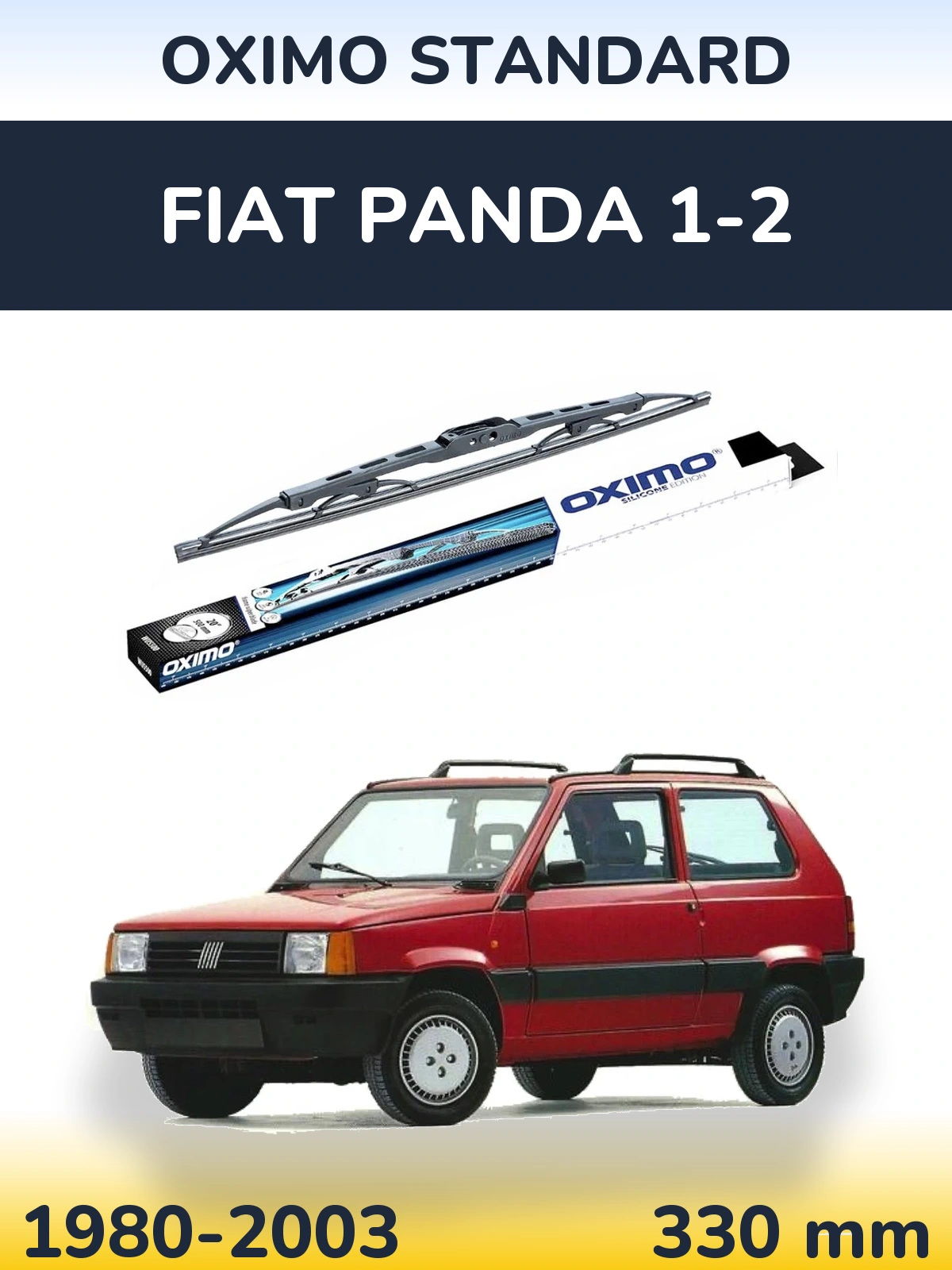 Torkarblad Oximo Standard för Fiat Panda 1-2
