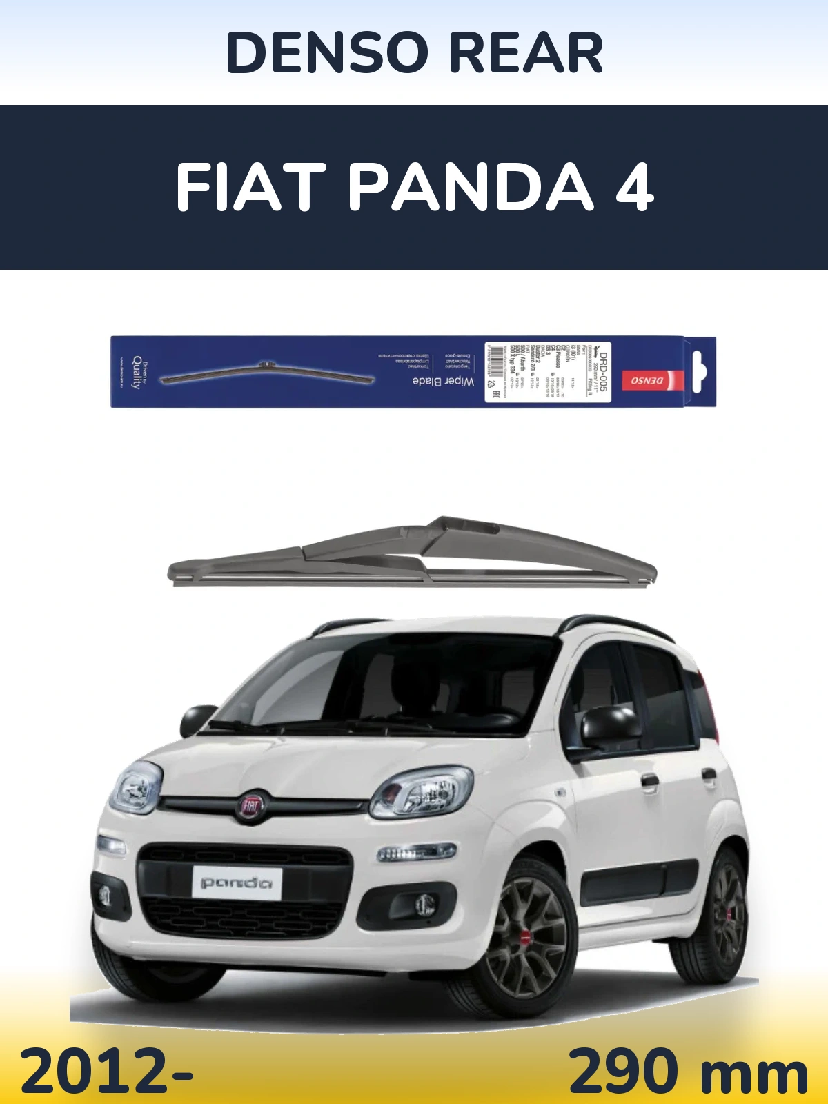 Torkarblad Denso Rear för Fiat Panda 4