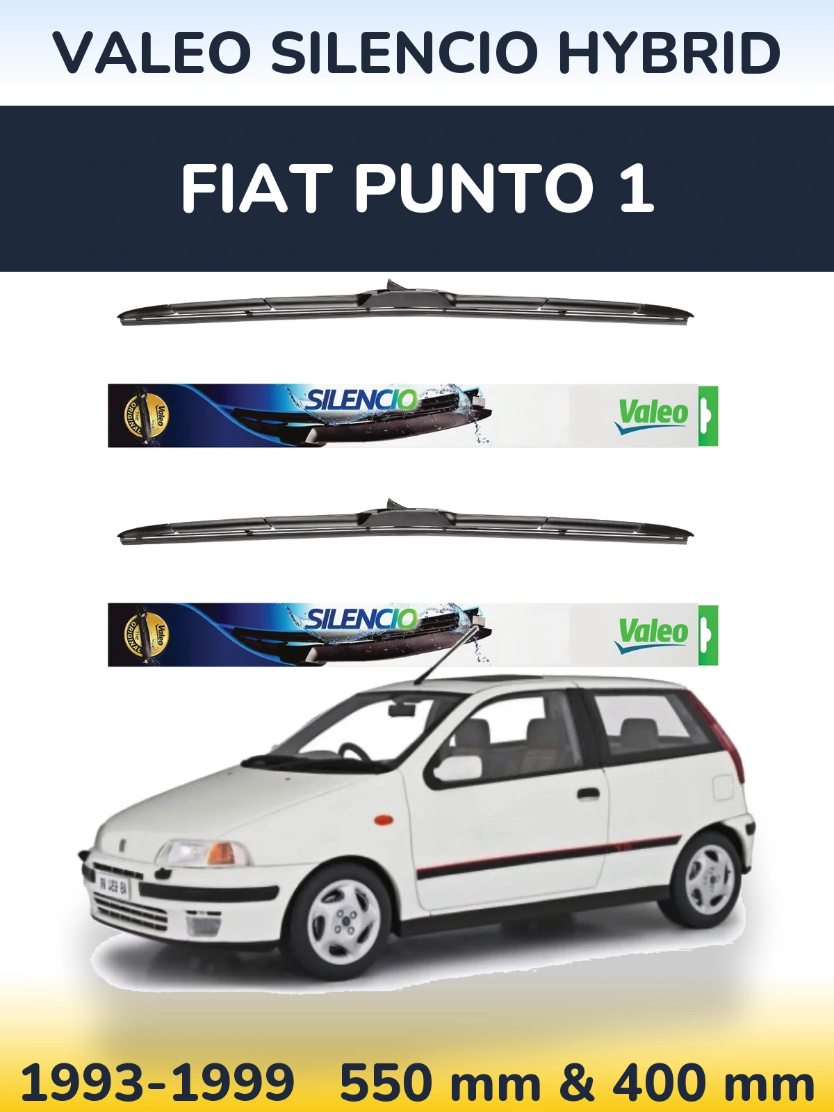 Torkarblad Valeo Silencio Hybrid för Fiat Punto 1