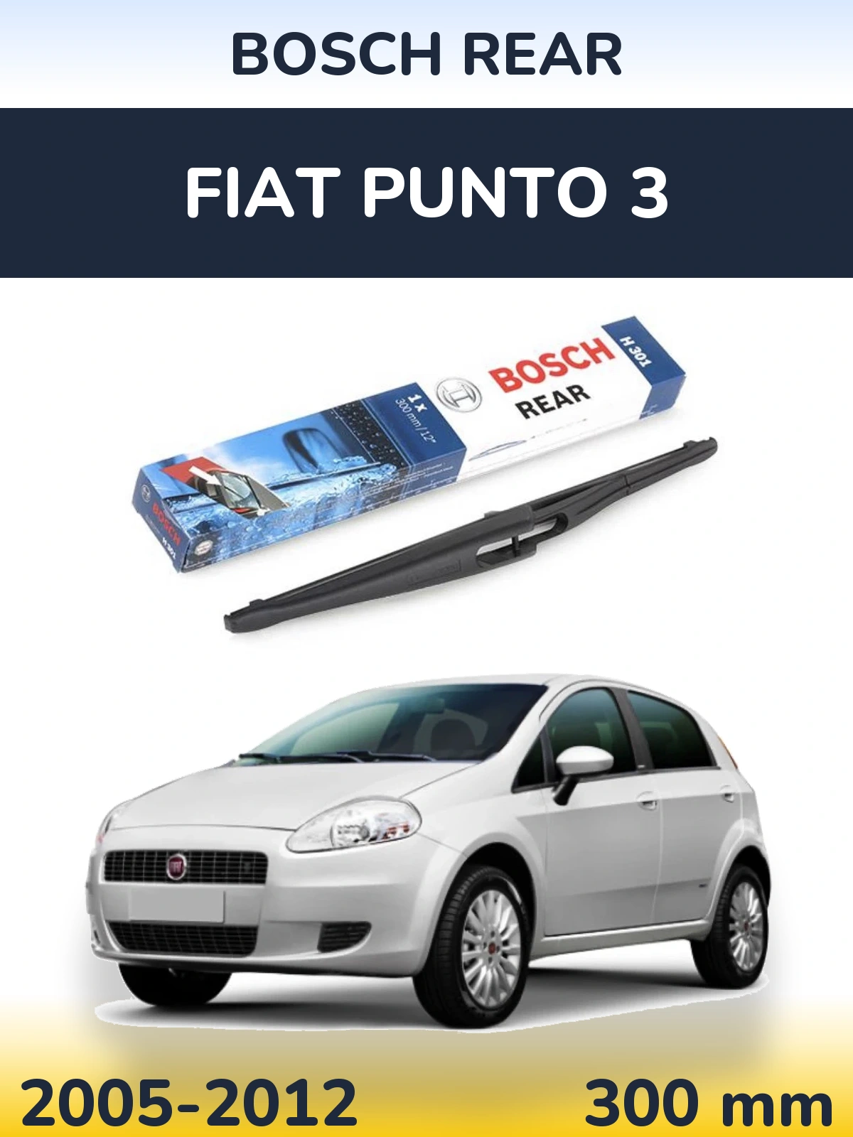 Torkarblad BOSCH Rear för Fiat Punto 3