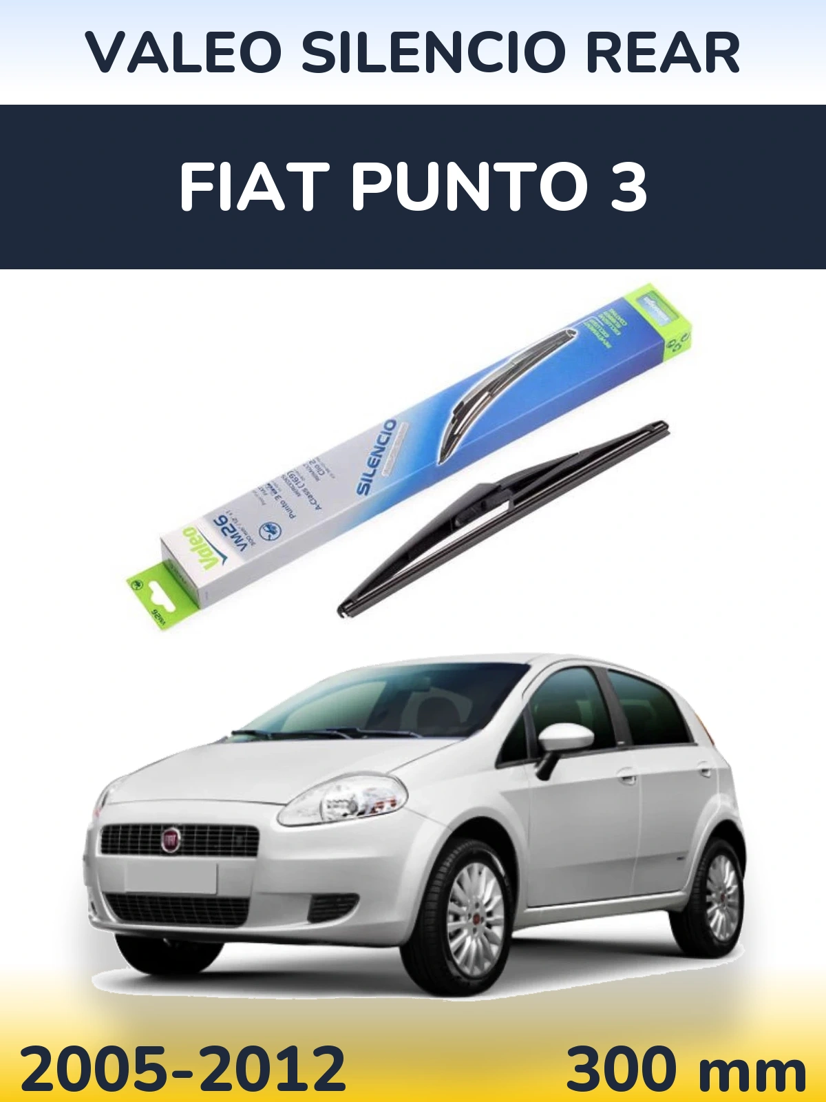 Torkarblad Valeo Silencio Rear för Fiat Punto 3
