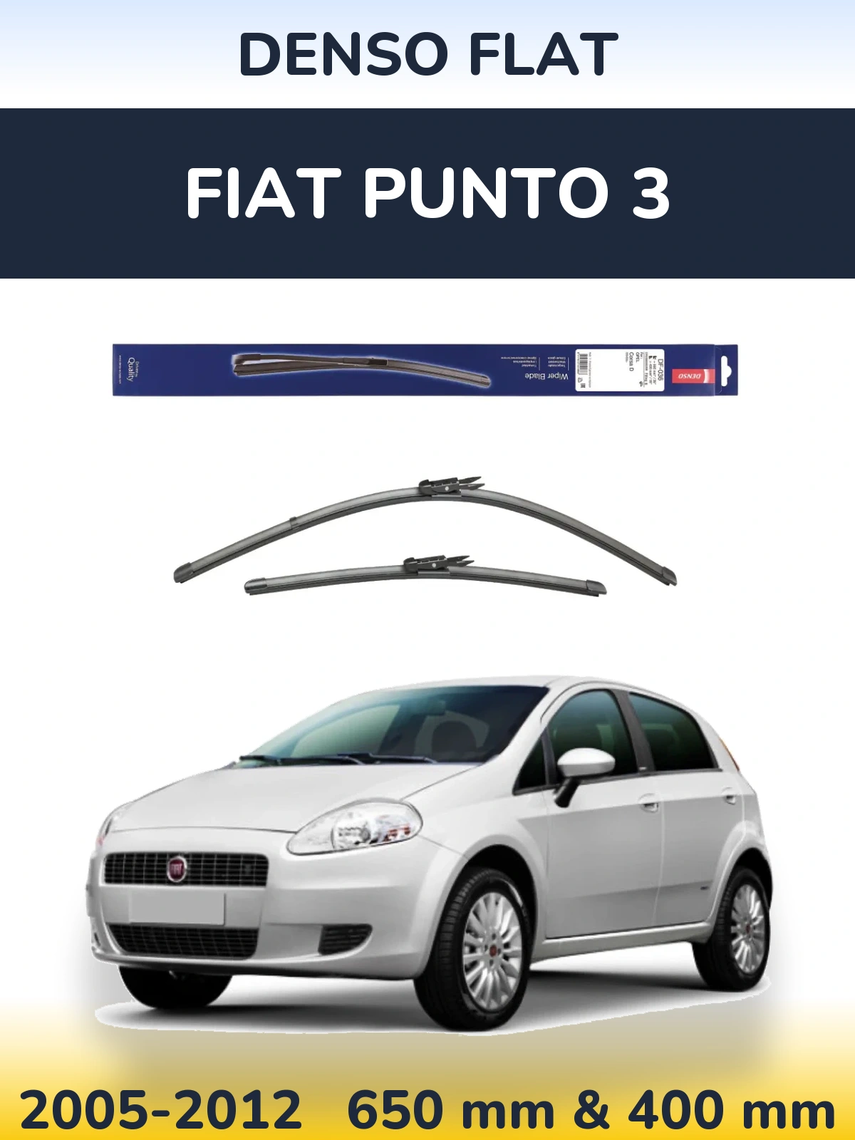 Torkarblad Denso Flat för Fiat Punto 3
