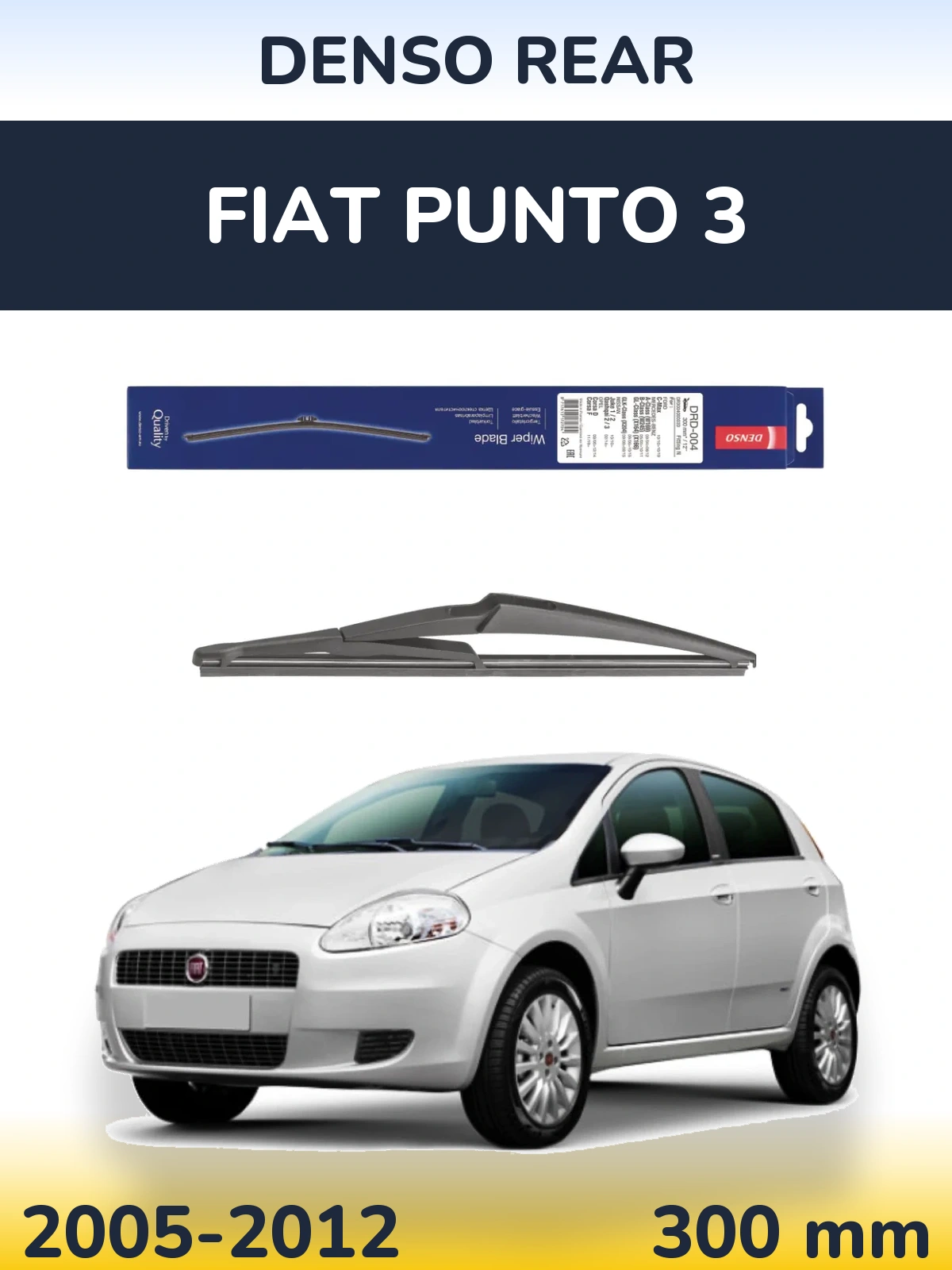 Torkarblad Denso Rear för Fiat Punto 3