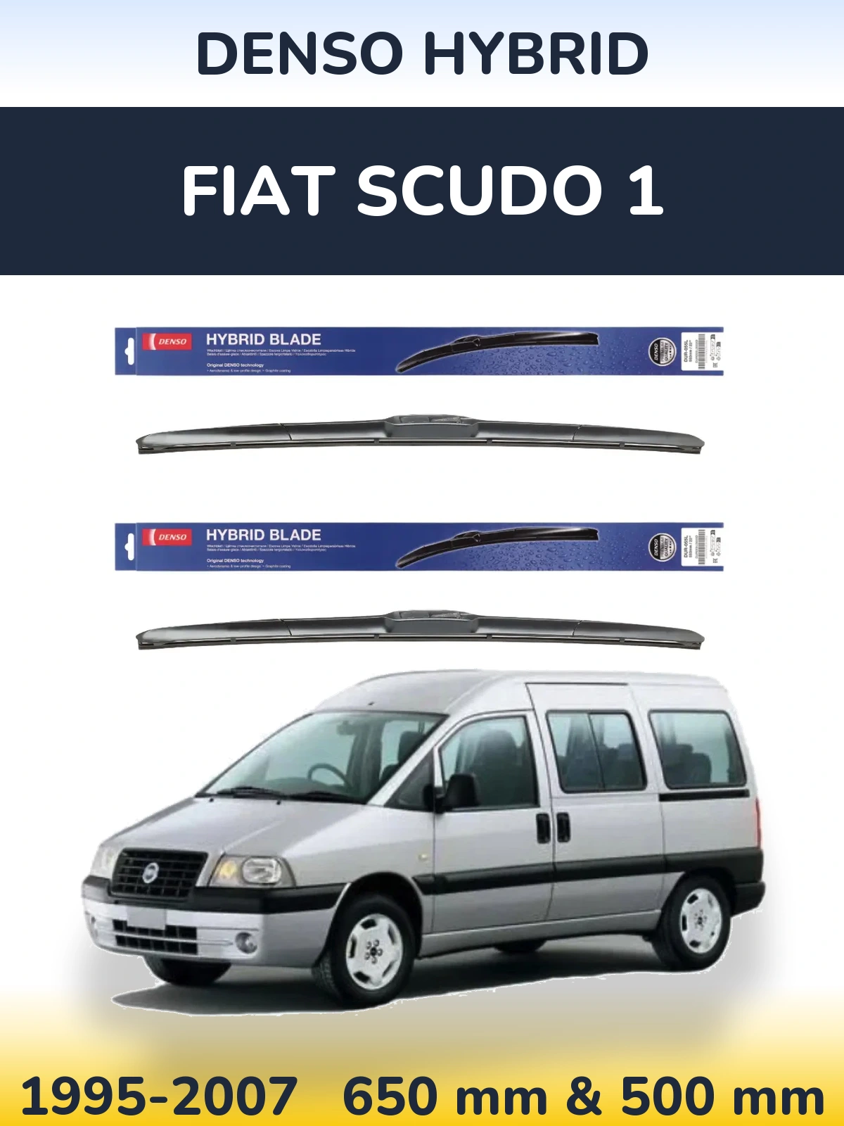 Torkarblad Denso Hybrid för Fiat Scudo 1