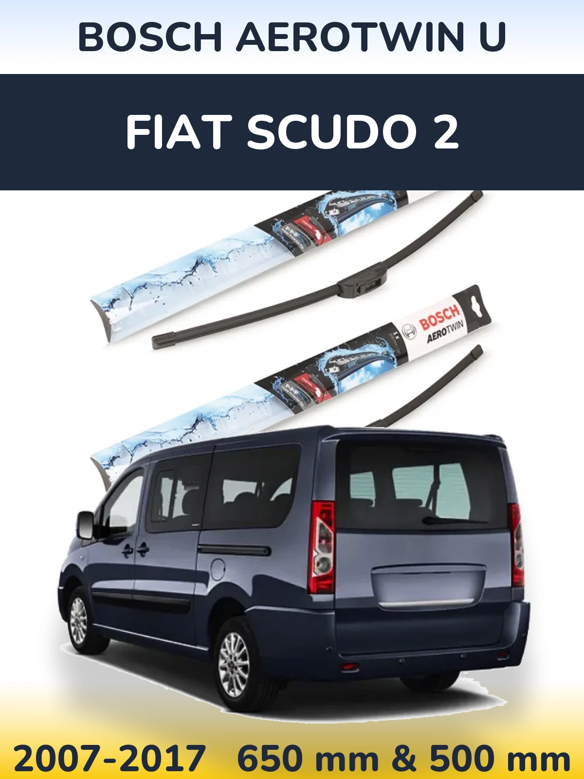 Torkarblad BOSCH AeroTwin U för Fiat Scudo 2