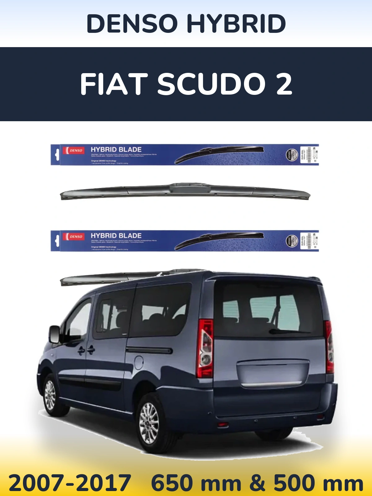 Torkarblad Denso Hybrid för Fiat Scudo 2