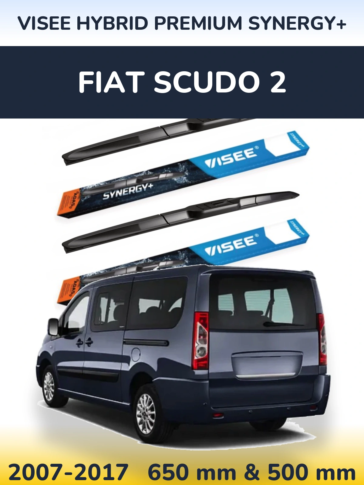 Torkarblad VISEE HYBRID PREMIUM SYNERGY+ för Fiat Scudo 2