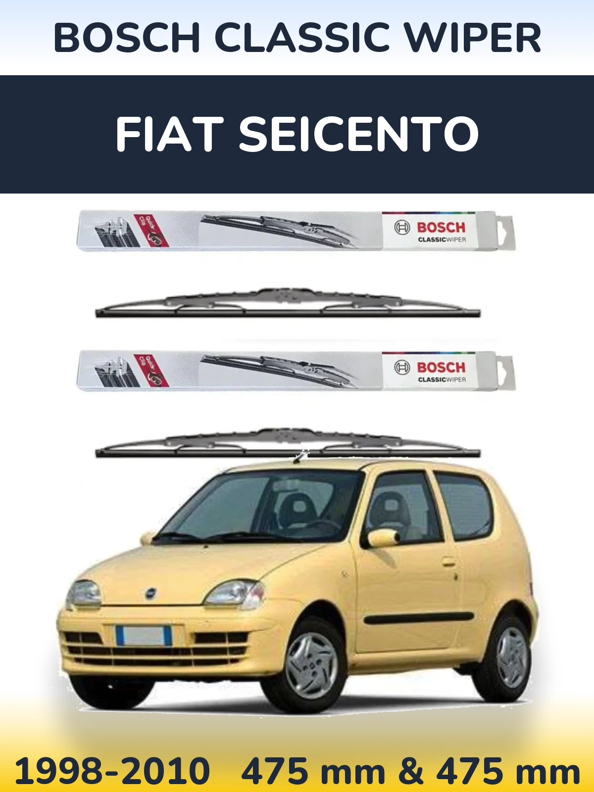 Torkarblad BOSCH Classic Wiper för Fiat Seicento