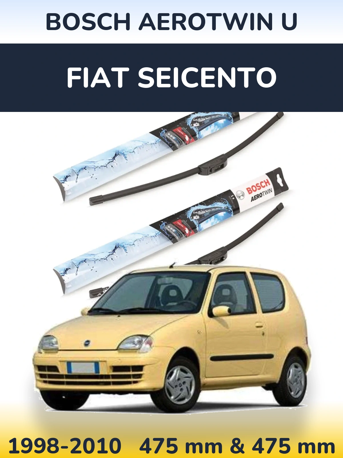 Torkarblad BOSCH AeroTwin U för Fiat Seicento