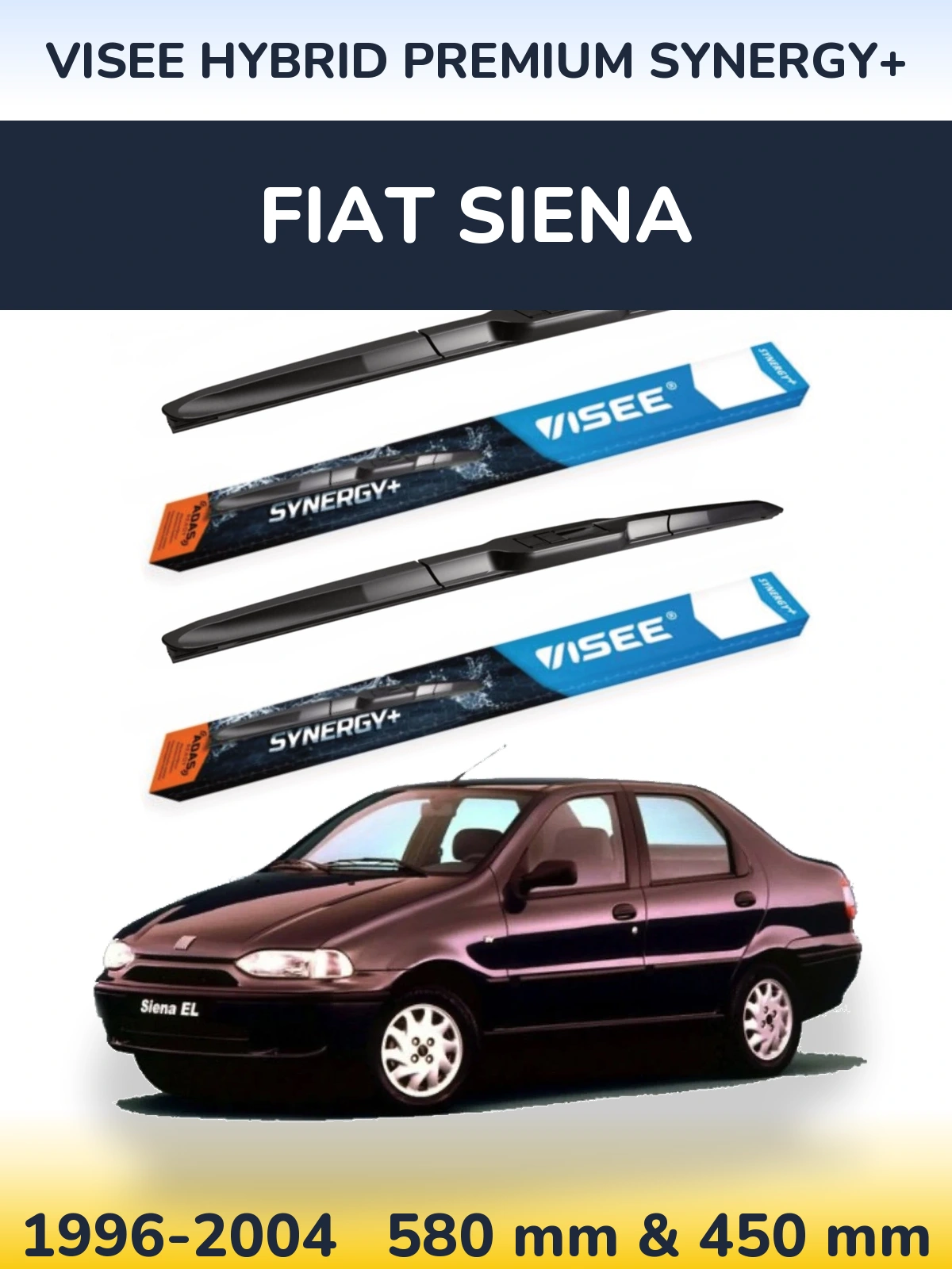 Torkarblad VISEE HYBRID PREMIUM SYNERGY+ för Fiat Siena