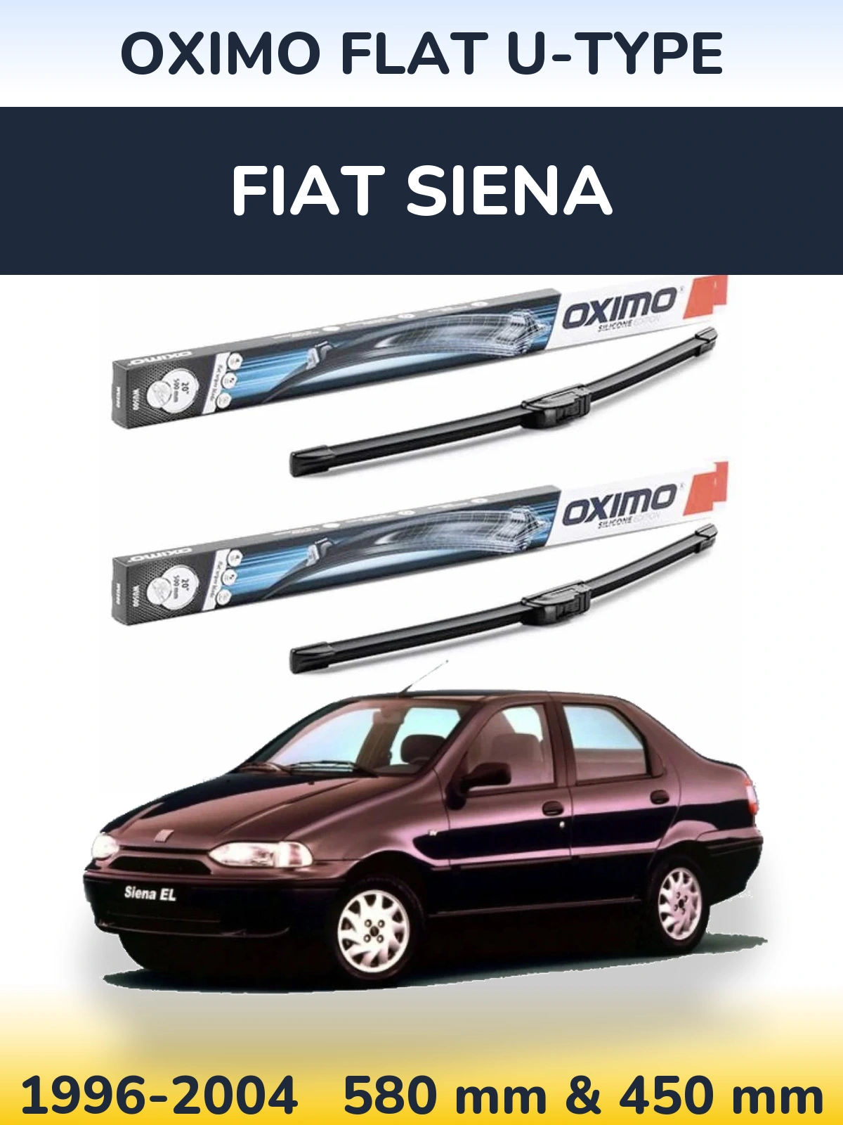 Torkarblad Oximo Flat U-type för Fiat Siena