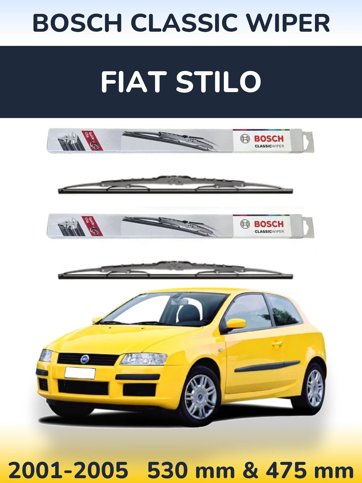 Torkarblad BOSCH Classic Wiper för Fiat Stilo