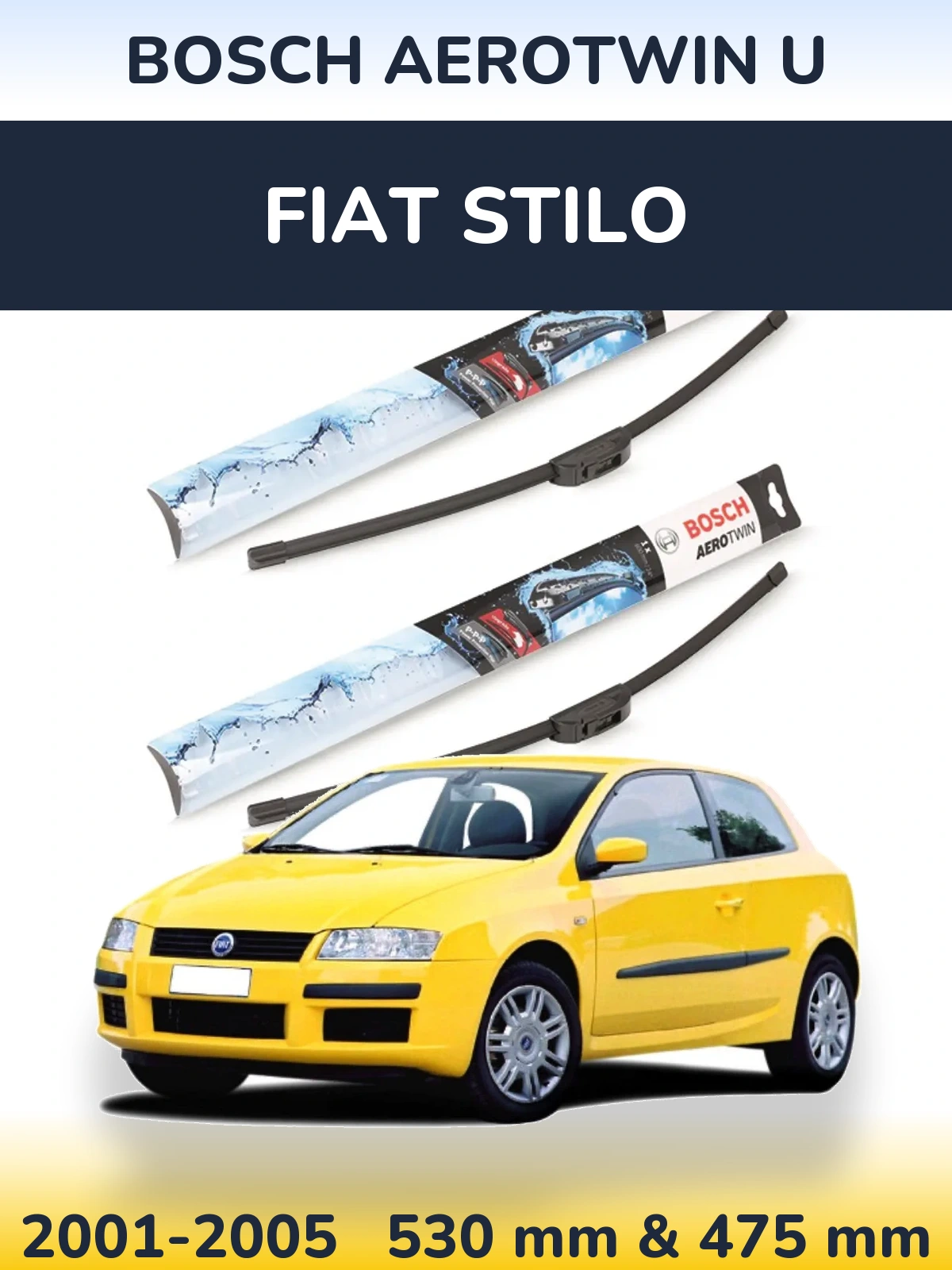 Torkarblad BOSCH AeroTwin U för Fiat Stilo