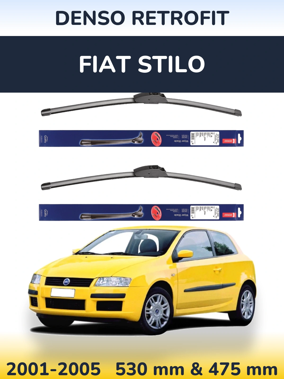 Torkarblad Denso Retrofit för Fiat Stilo