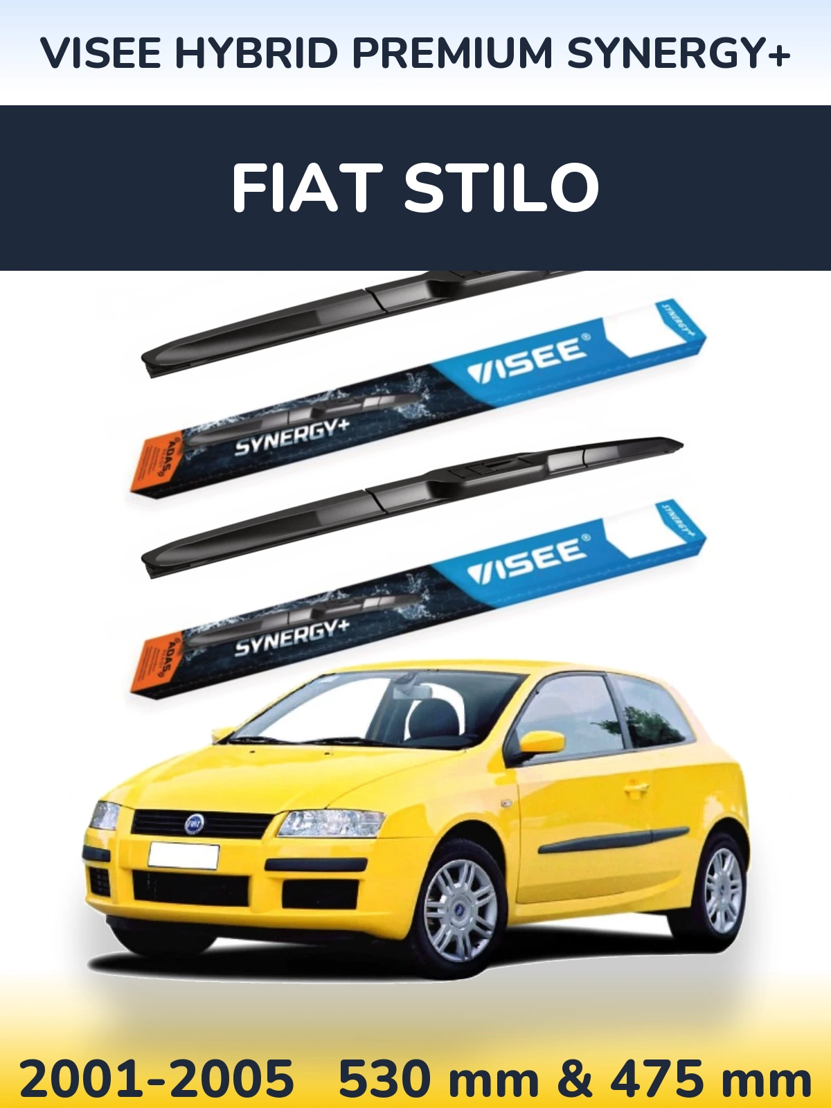 Torkarblad VISEE HYBRID PREMIUM SYNERGY+ för Fiat Stilo