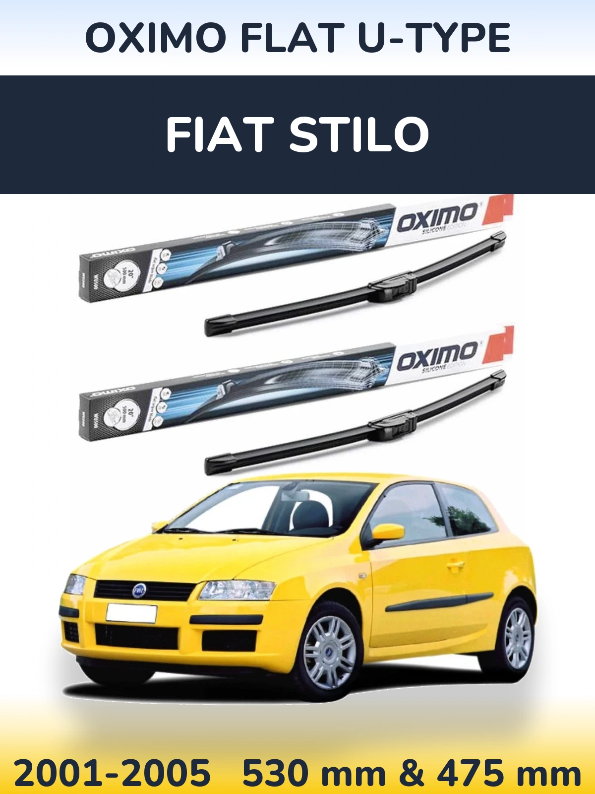 Torkarblad Oximo Flat U-type för Fiat Stilo