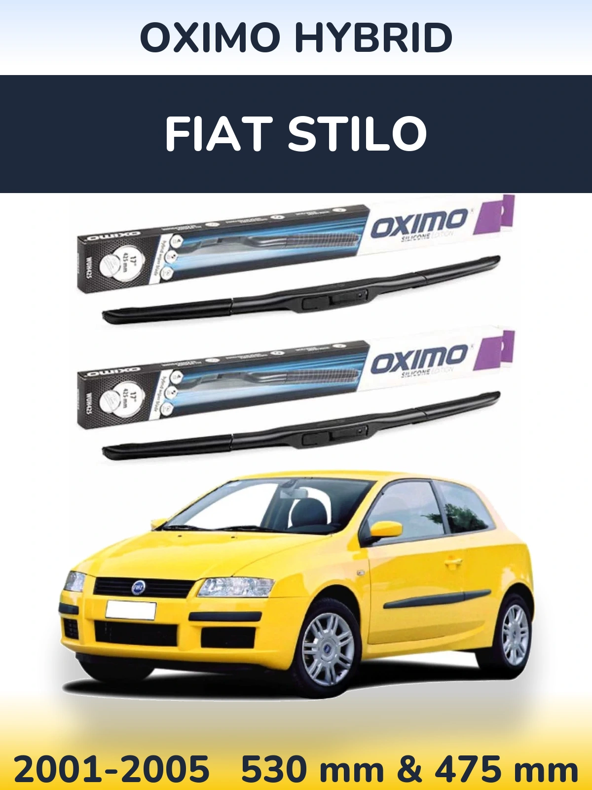 Torkarblad Oximo Hybrid för Fiat Stilo
