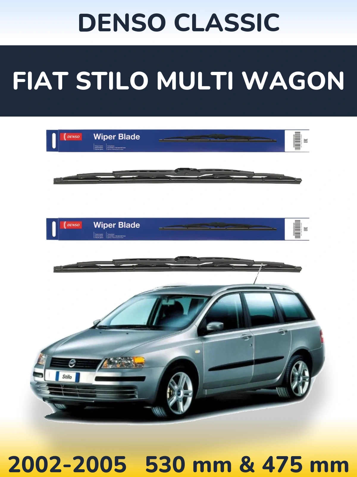 Torkarblad Denso Classic för Fiat Stilo Multi Wagon