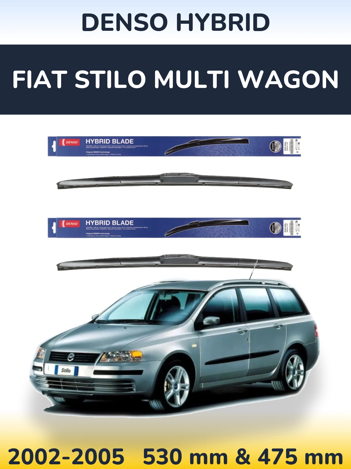 Torkarblad Denso Hybrid för Fiat Stilo Multi Wagon
