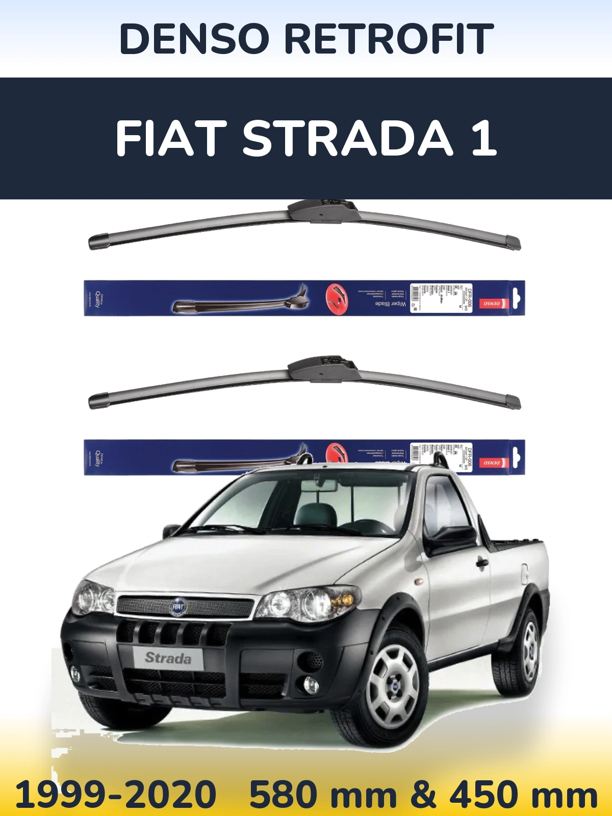 Torkarblad Denso Retrofit för Fiat Strada 1