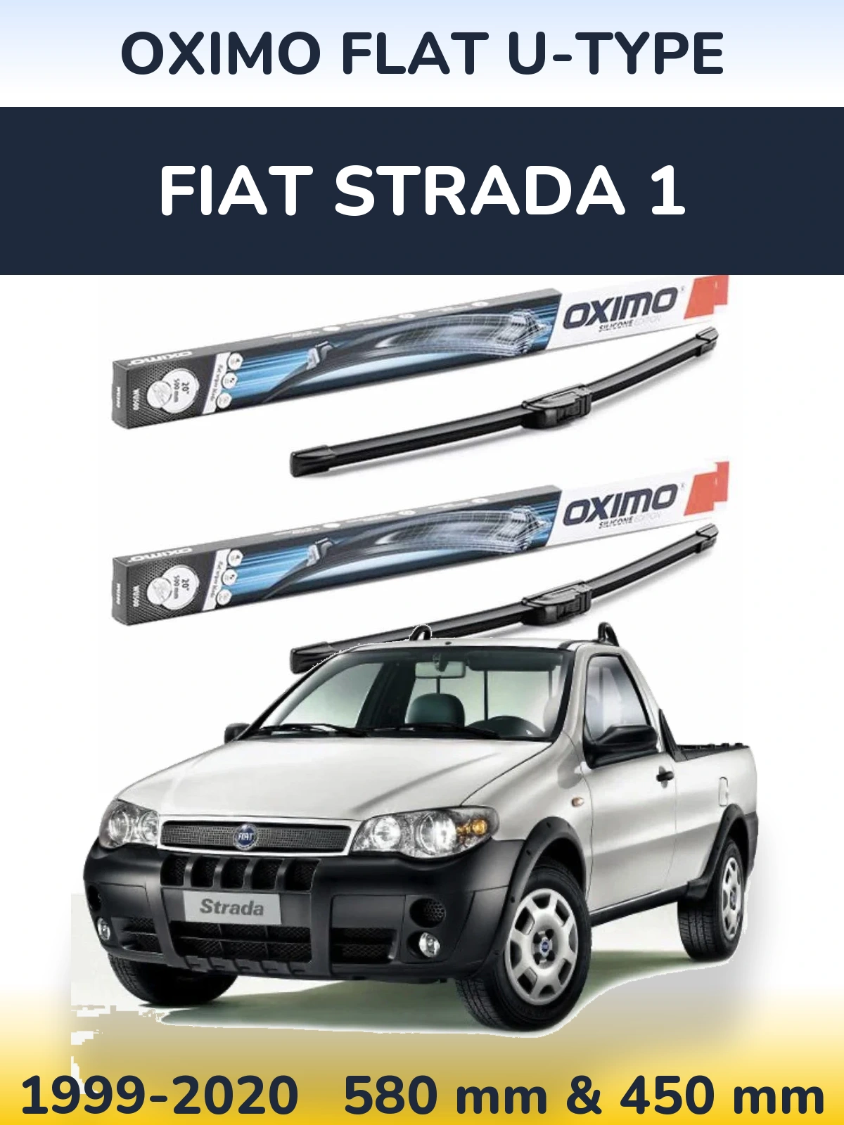 Torkarblad Oximo Flat U-type för Fiat Strada 1