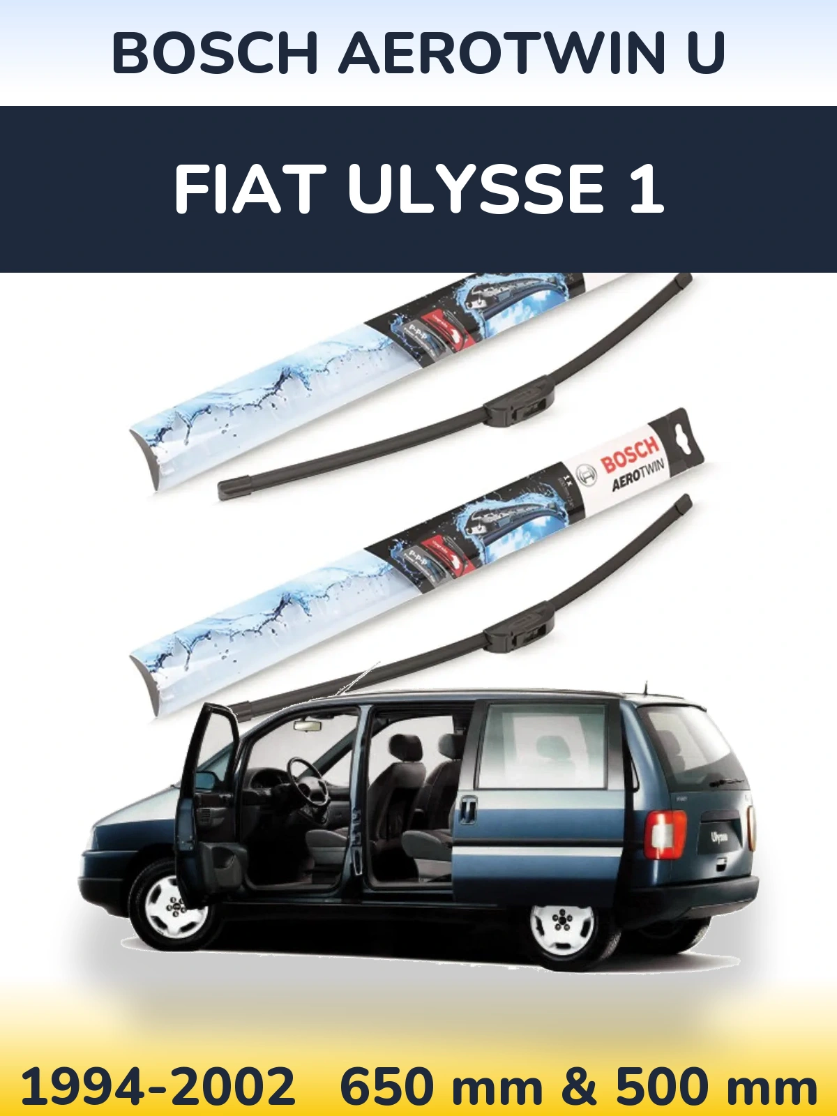 Torkarblad BOSCH AeroTwin U för Fiat Ulysse 1
