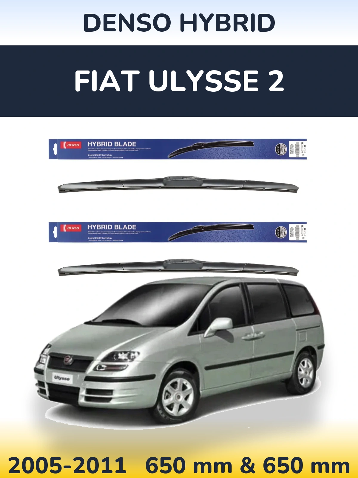 Torkarblad Denso Hybrid för Fiat Ulysse 2