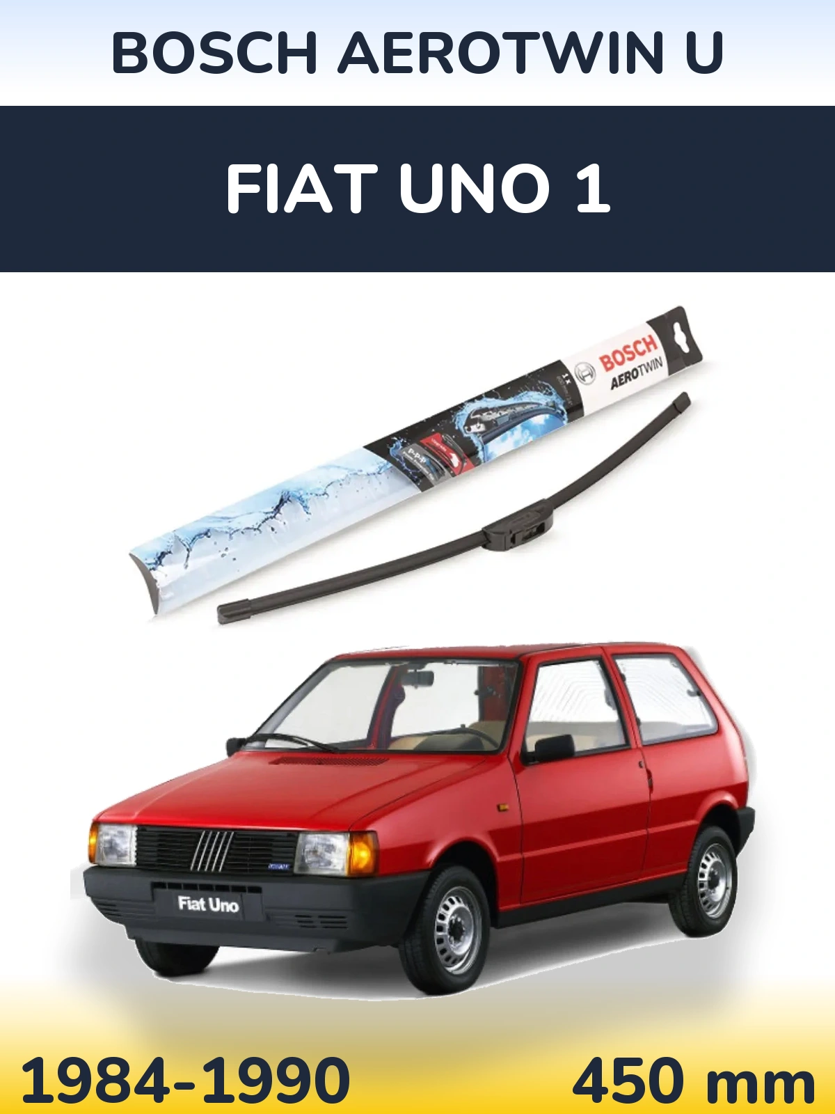 Torkarblad BOSCH AeroTwin U för Fiat Uno 1