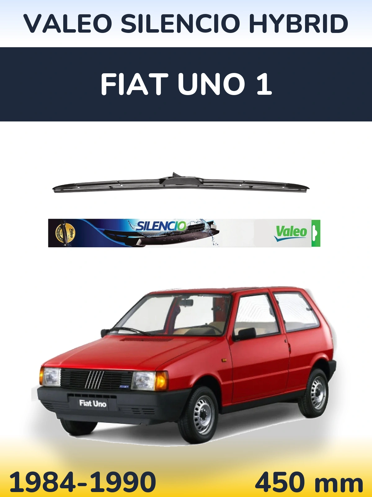 Передня щітка Valeo Silencio Hybrid 450 мм для Fiat Uno 1 1984-1990