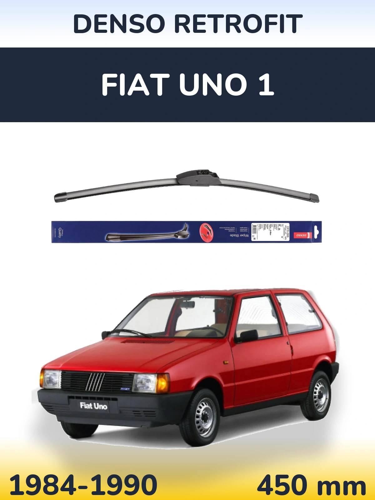 Torkarblad Denso Retrofit för Fiat Uno 1