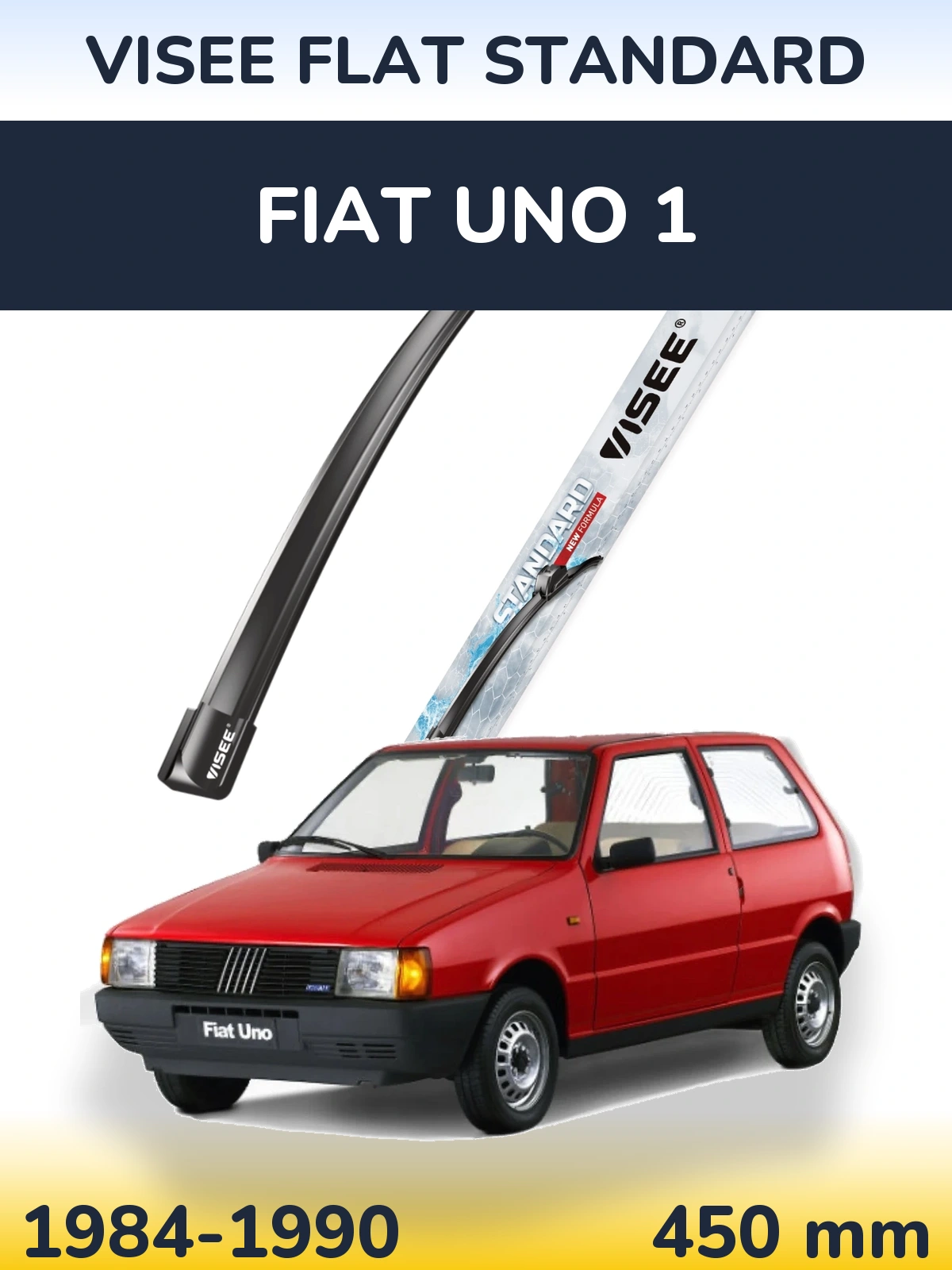 Torkarblad VISEE FLAT STANDARD för Fiat Uno 1