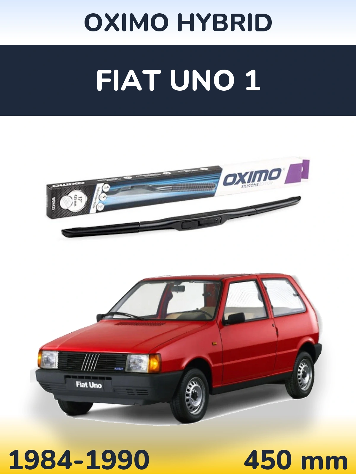 Torkarblad Oximo Hybrid för Fiat Uno 1