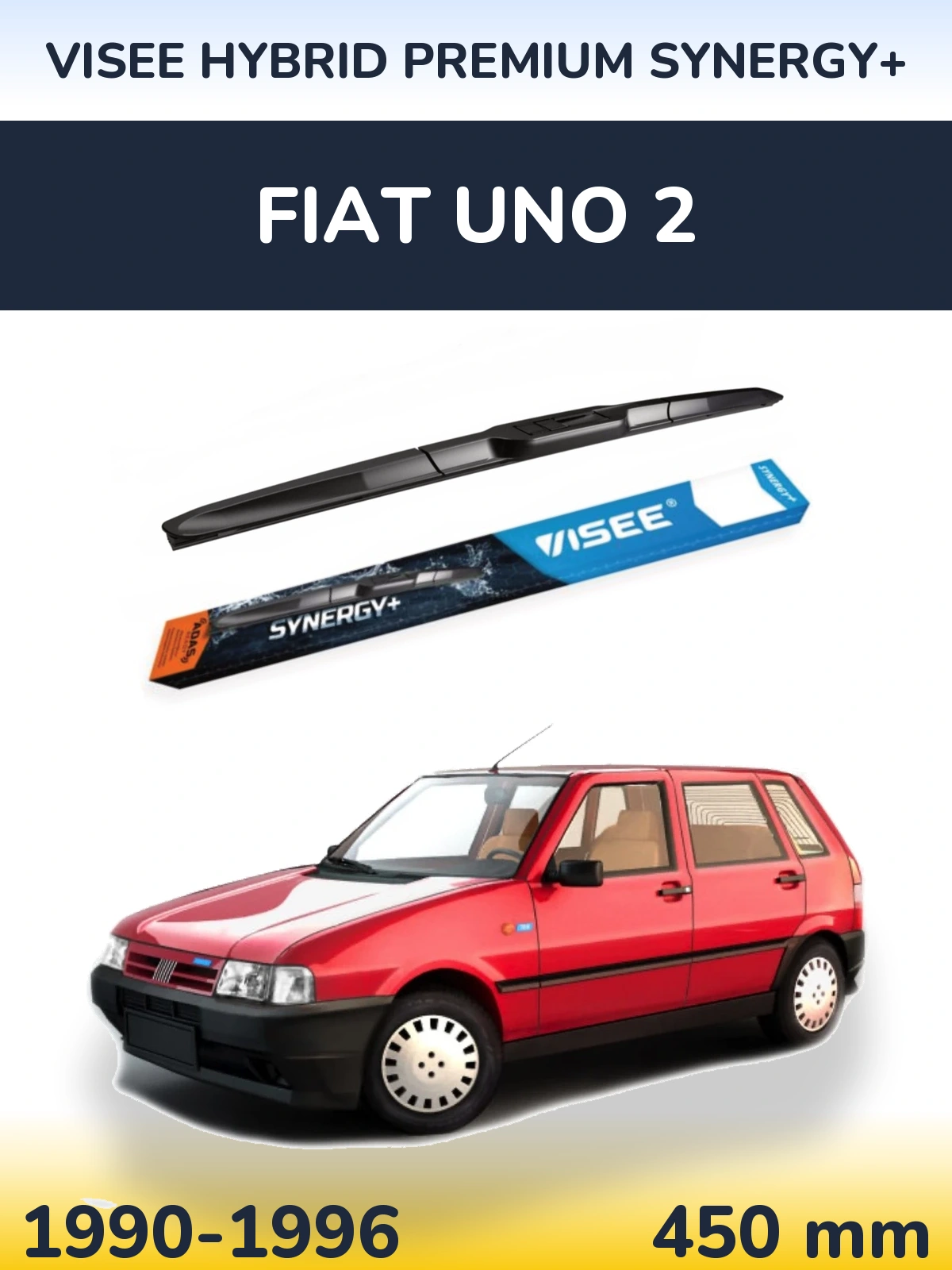 Torkarblad VISEE HYBRID PREMIUM SYNERGY+ för Fiat Uno 2
