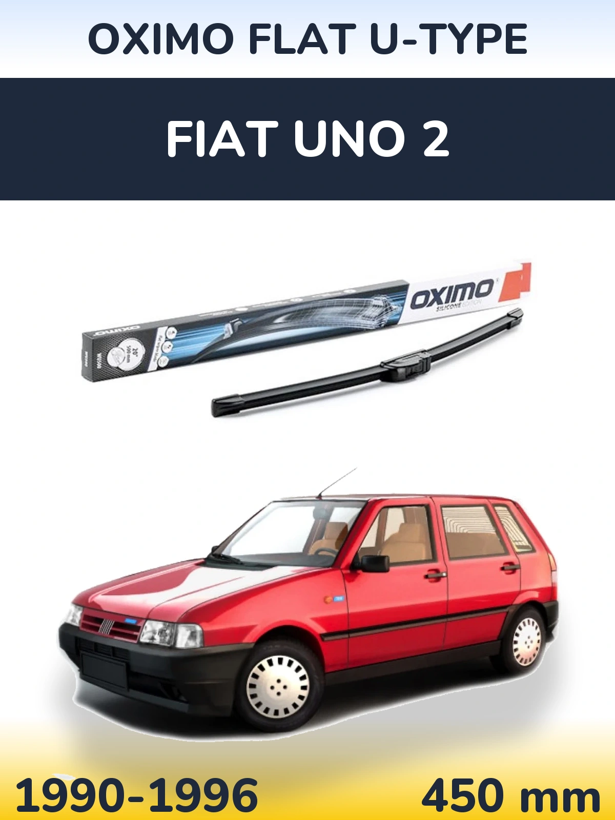 Torkarblad Oximo Flat U-type för Fiat Uno 2