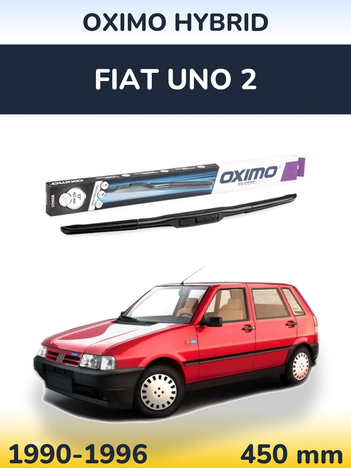 Передня щітка Oximo Hybrid 450 мм для Fiat Uno 2 1990-1996