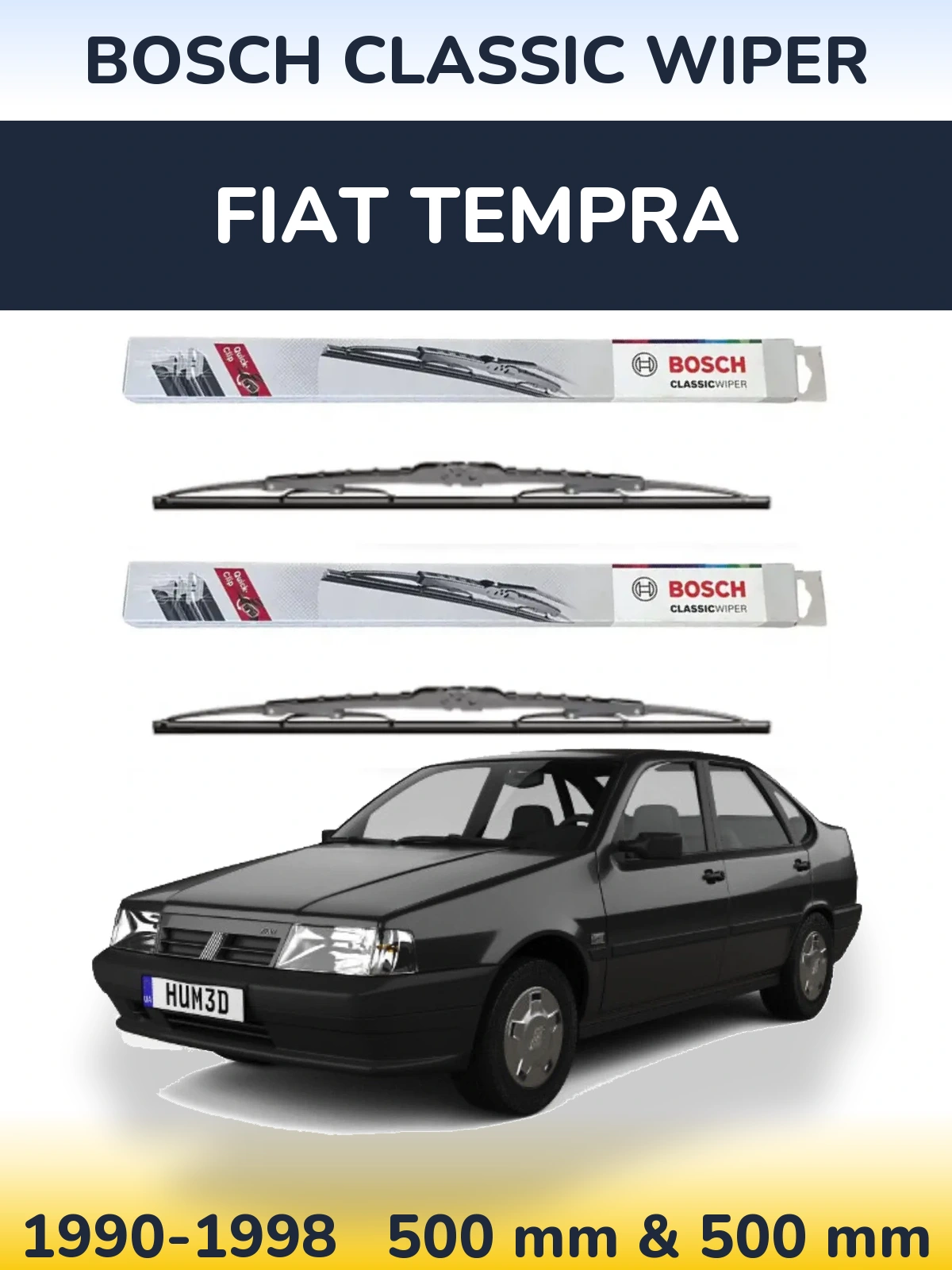 Torkarblad BOSCH Classic Wiper för Fiat Tempra