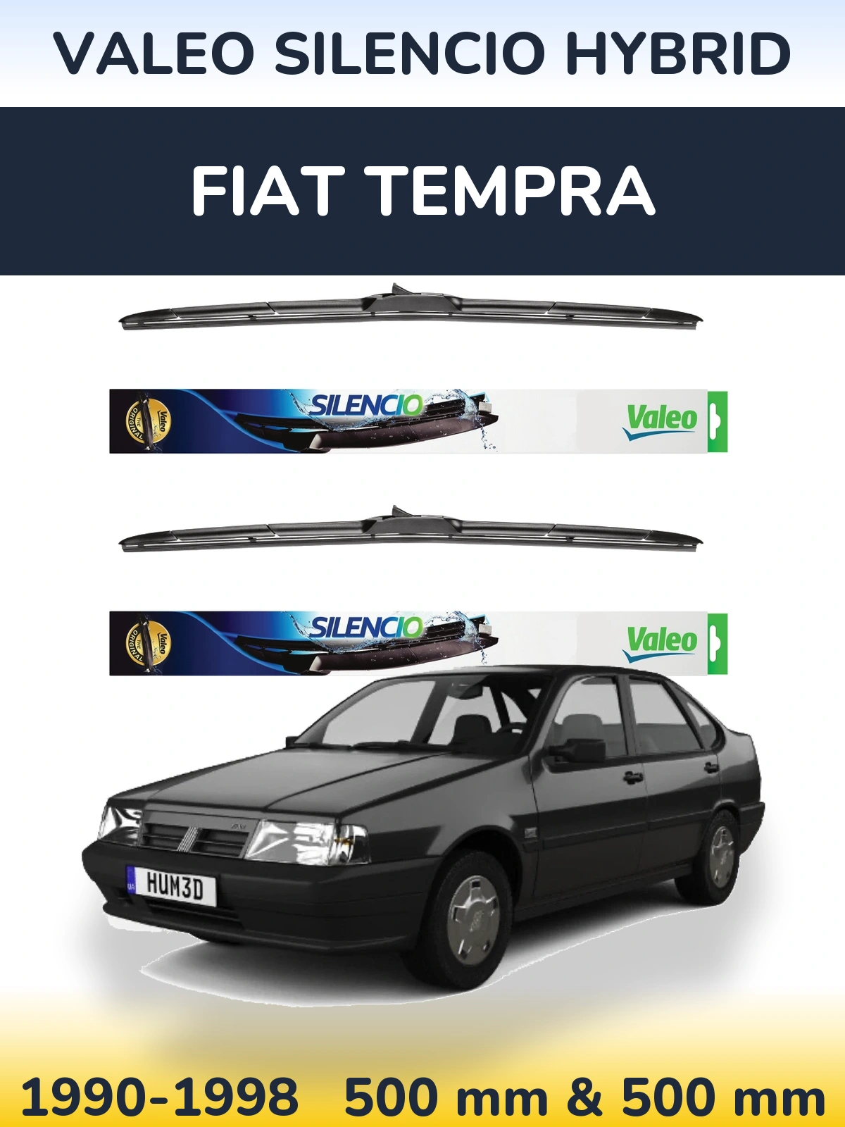 Torkarblad Valeo Silencio Hybrid för Fiat Tempra