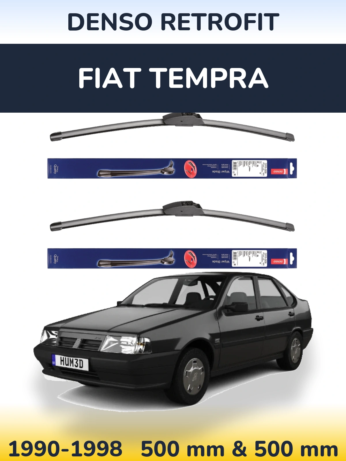 Torkarblad Denso Retrofit för Fiat Tempra