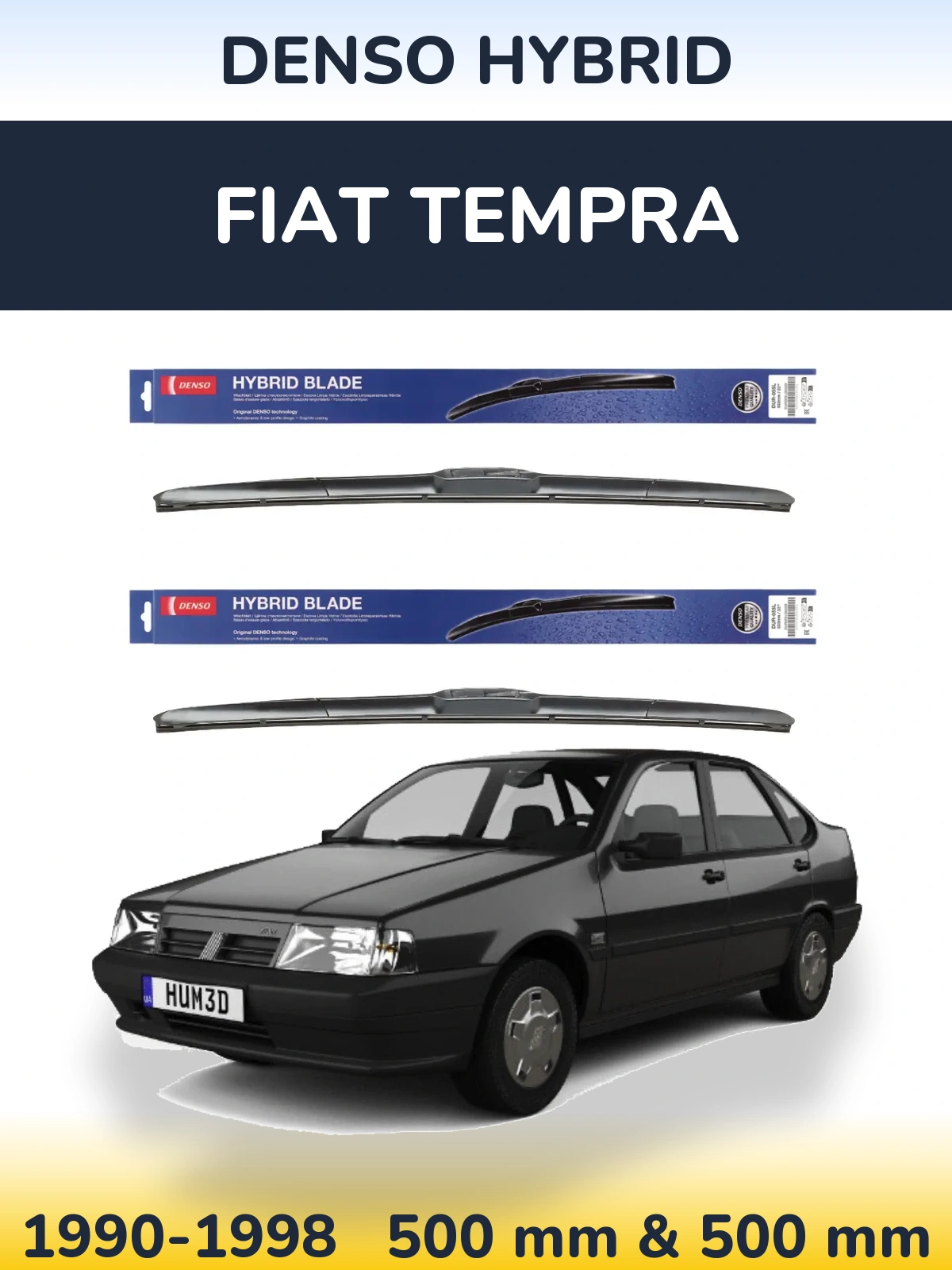 Torkarblad Denso Hybrid för Fiat Tempra