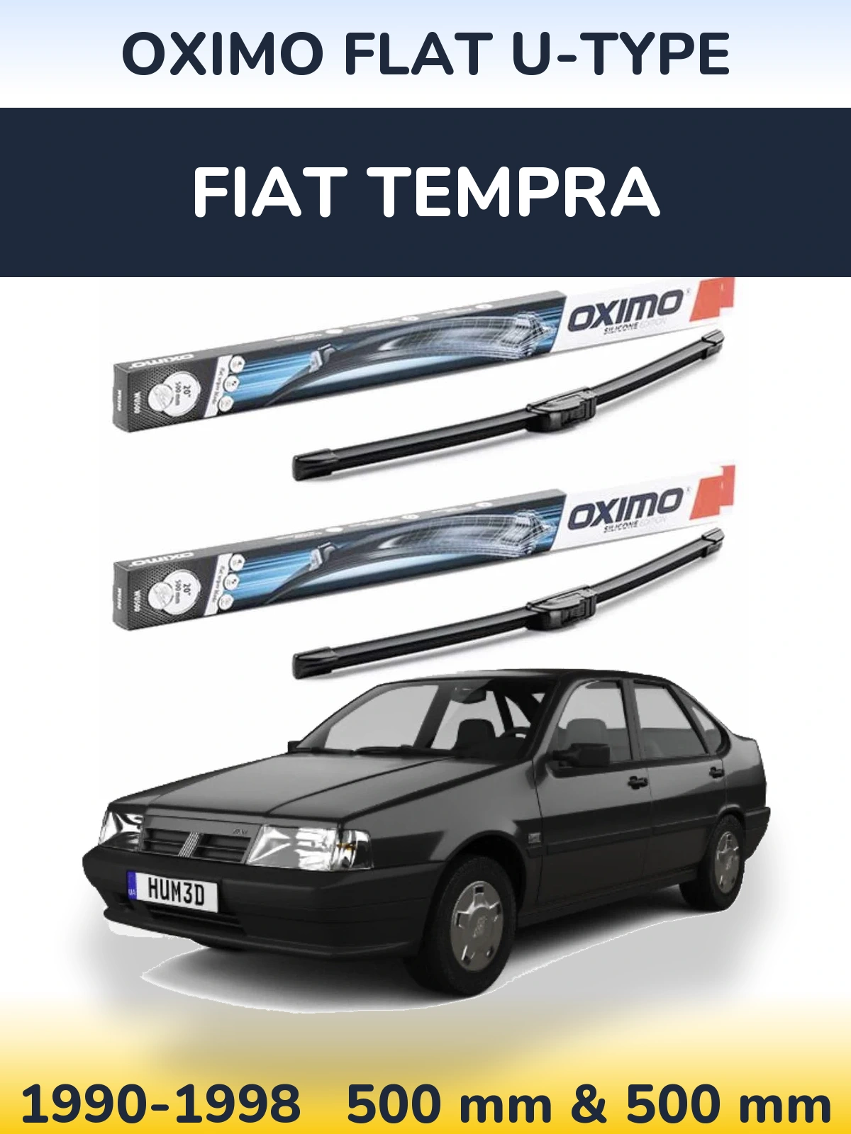 Torkarblad Oximo Flat U-type för Fiat Tempra