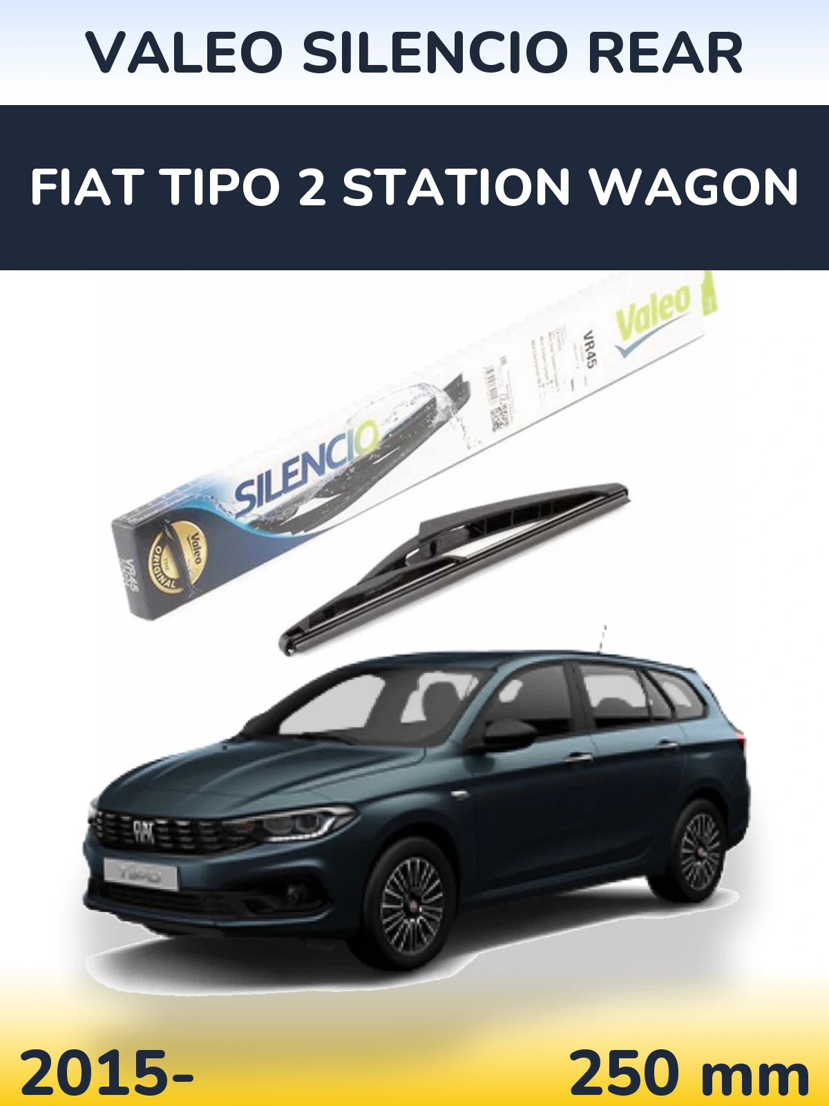 Torkarblad Valeo Silencio Rear för Fiat Tipo 2 Station Wagon