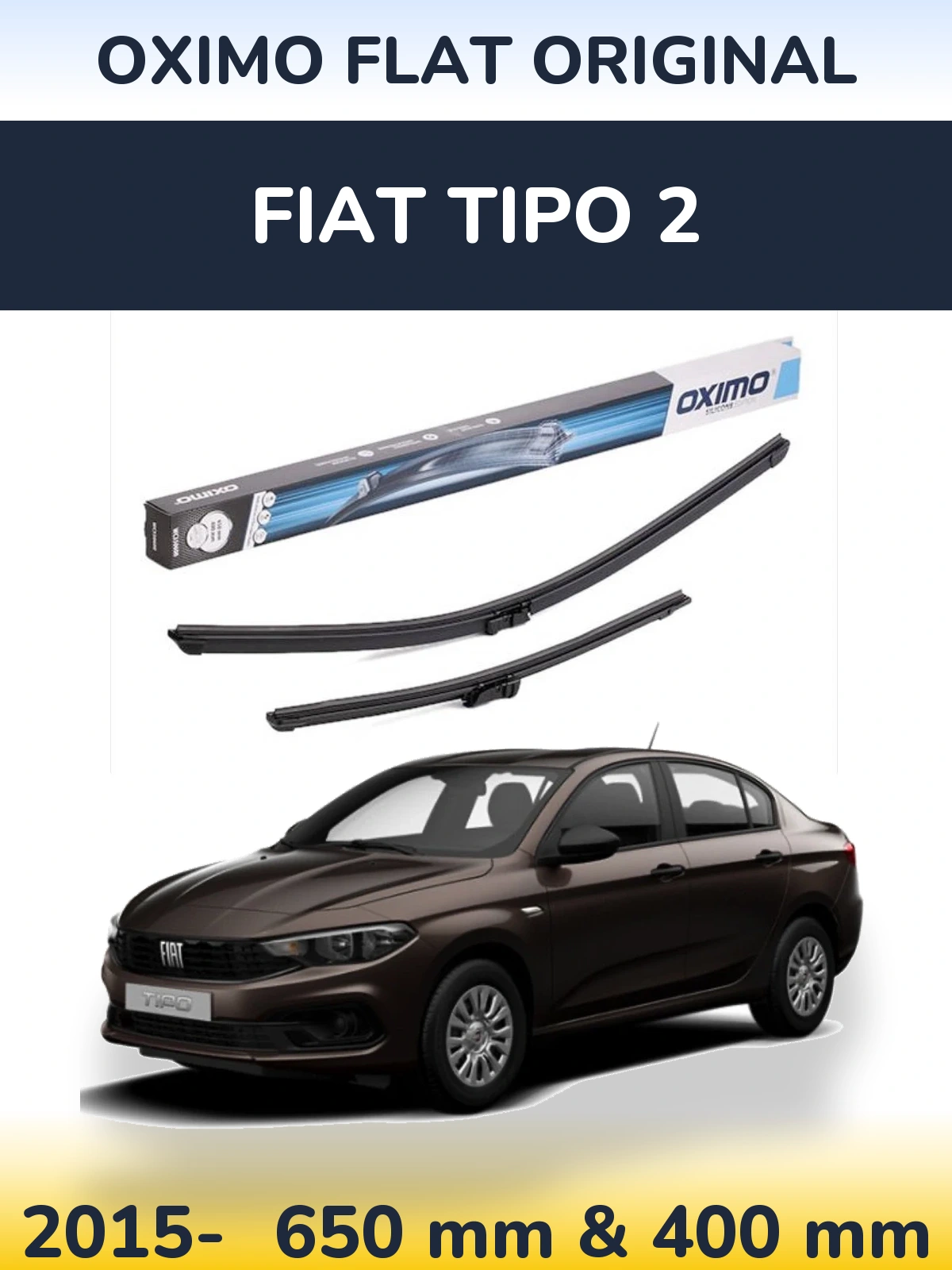 Torkarblad Oximo Flat Original för Fiat Tipo 2
